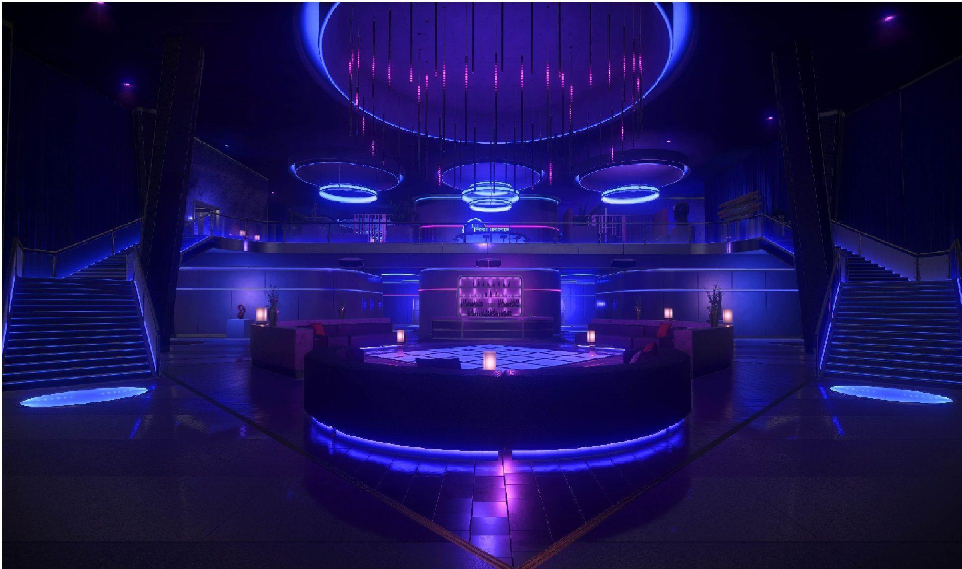 1920x1136 Anime Night Club Wallpaper