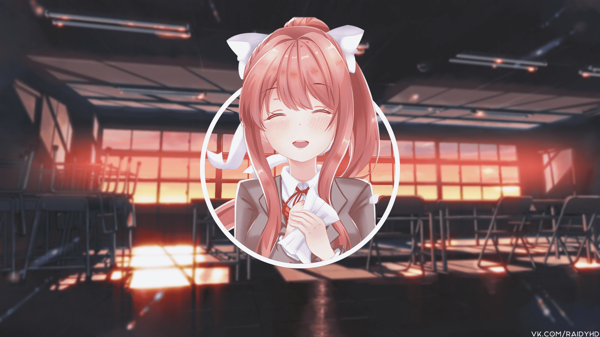 1920x1080 #picture In Picture, #Doki Doki Literature Club, #anime, #anime Girls, #Monika (Doki Doki Literature Club), Wallpaper. Mocah HD Wallpaper