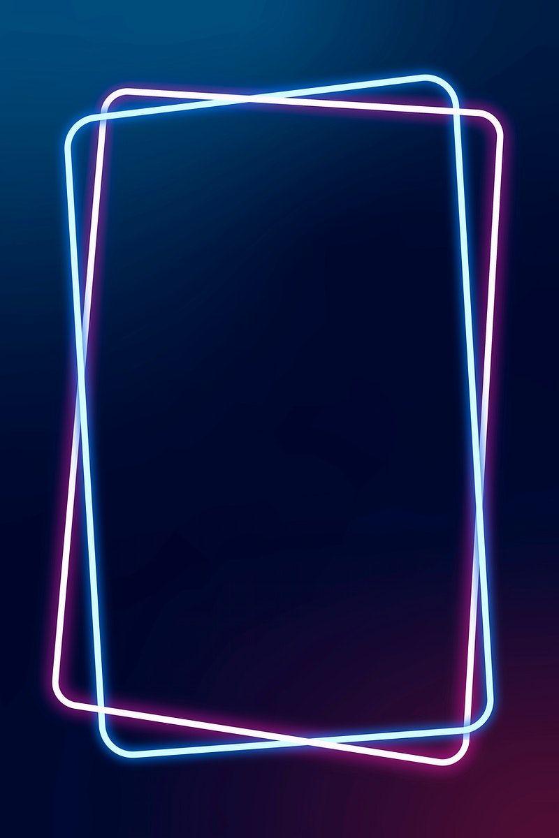 800x1200 Glowing pink and blue neon frame vector. free image / Aum. Neon wallpaper, Neon, Blue neon lights