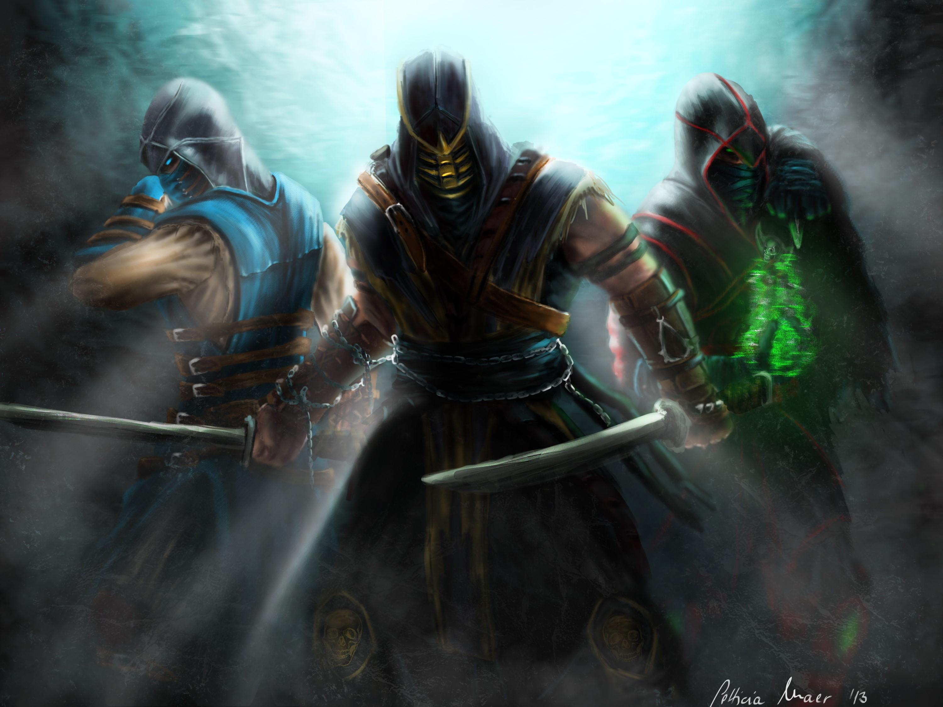 3000x2250 Mortal Kombat, Scorpion, Sub Zero, Ermac, Assassins Wallpaper