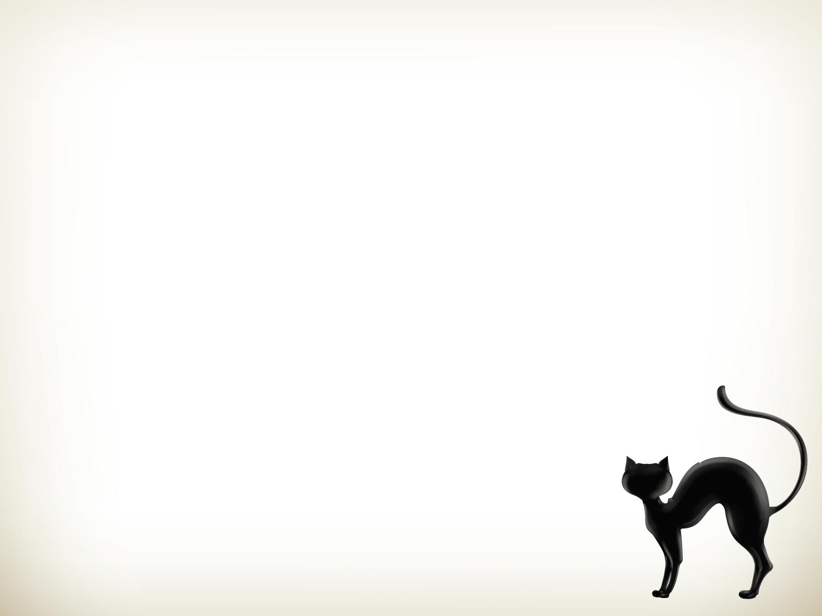 1600x1200 Black Cat Free PPT Background for your PowerPoint Templates