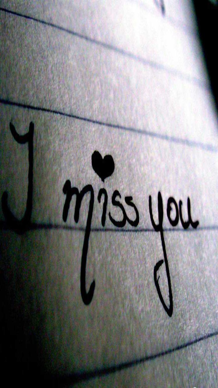 750x1334 I miss you write on paper iphone 6 full HD wallpaper. iPhone