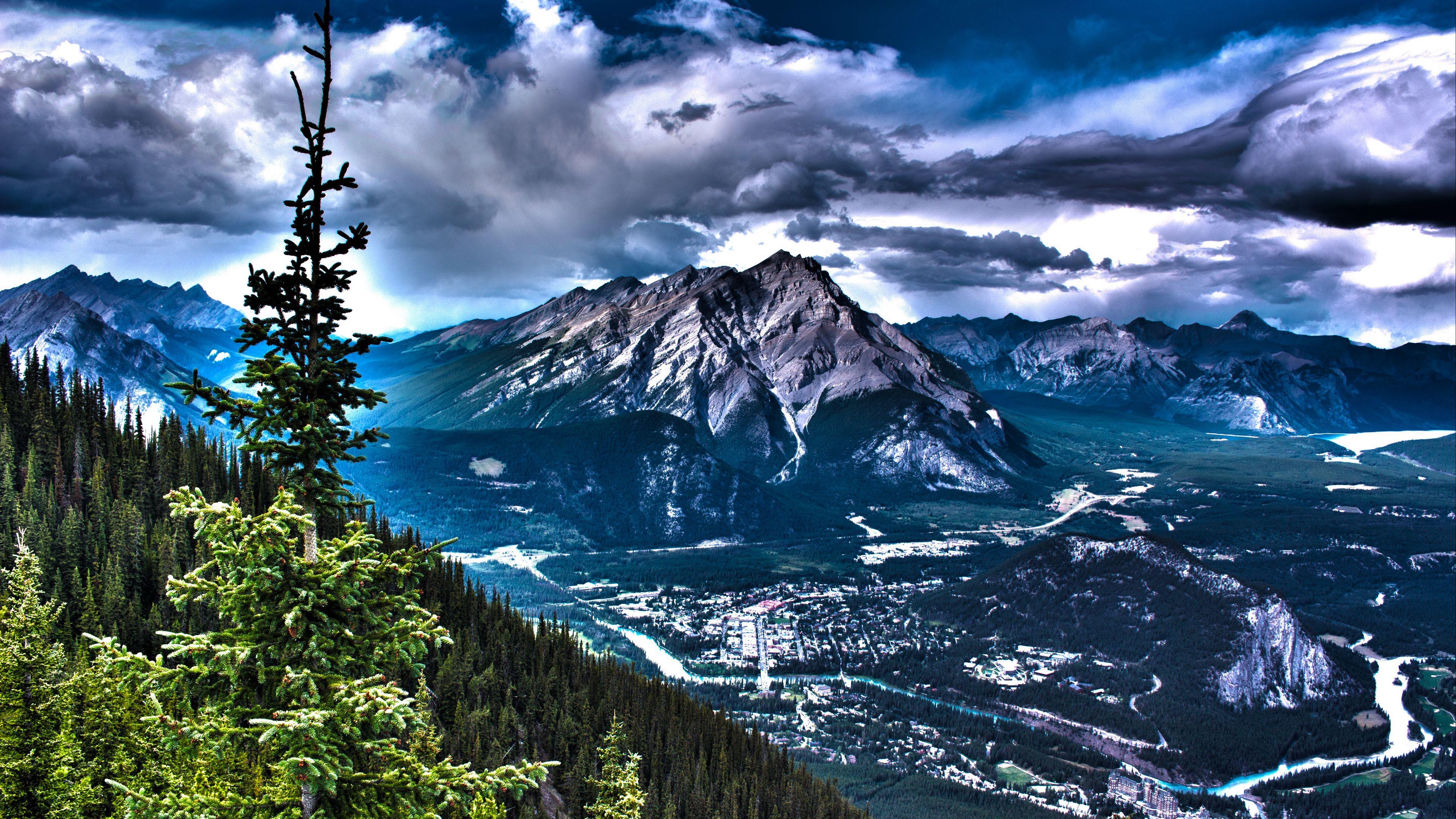 3840x2160 Download wallpaper 3840x2160 canada, mountains, rocks, hdr 4k uhd 16:9 HD background
