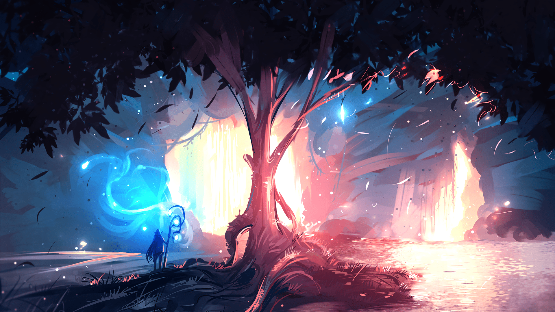 1920x1080 #ryky, #digital art, #landscape wallpaper. Mocah HD Wallpaper