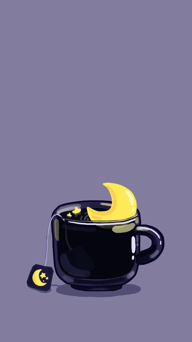750x1333 Wallpaper. Witch wallpaper, Cute wallpaper, Cup illustration