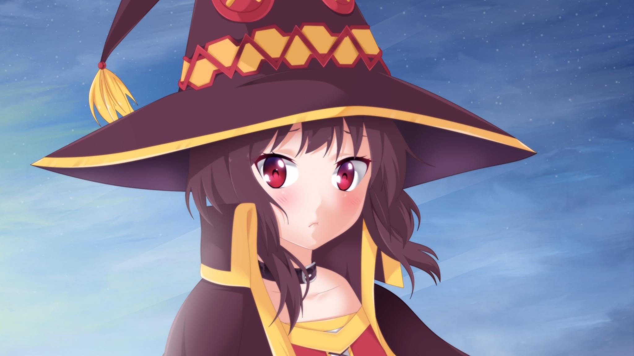 2048x1152 Cute Witch, Megumin, Konosuba, Wallpaper Wallpaper Cute