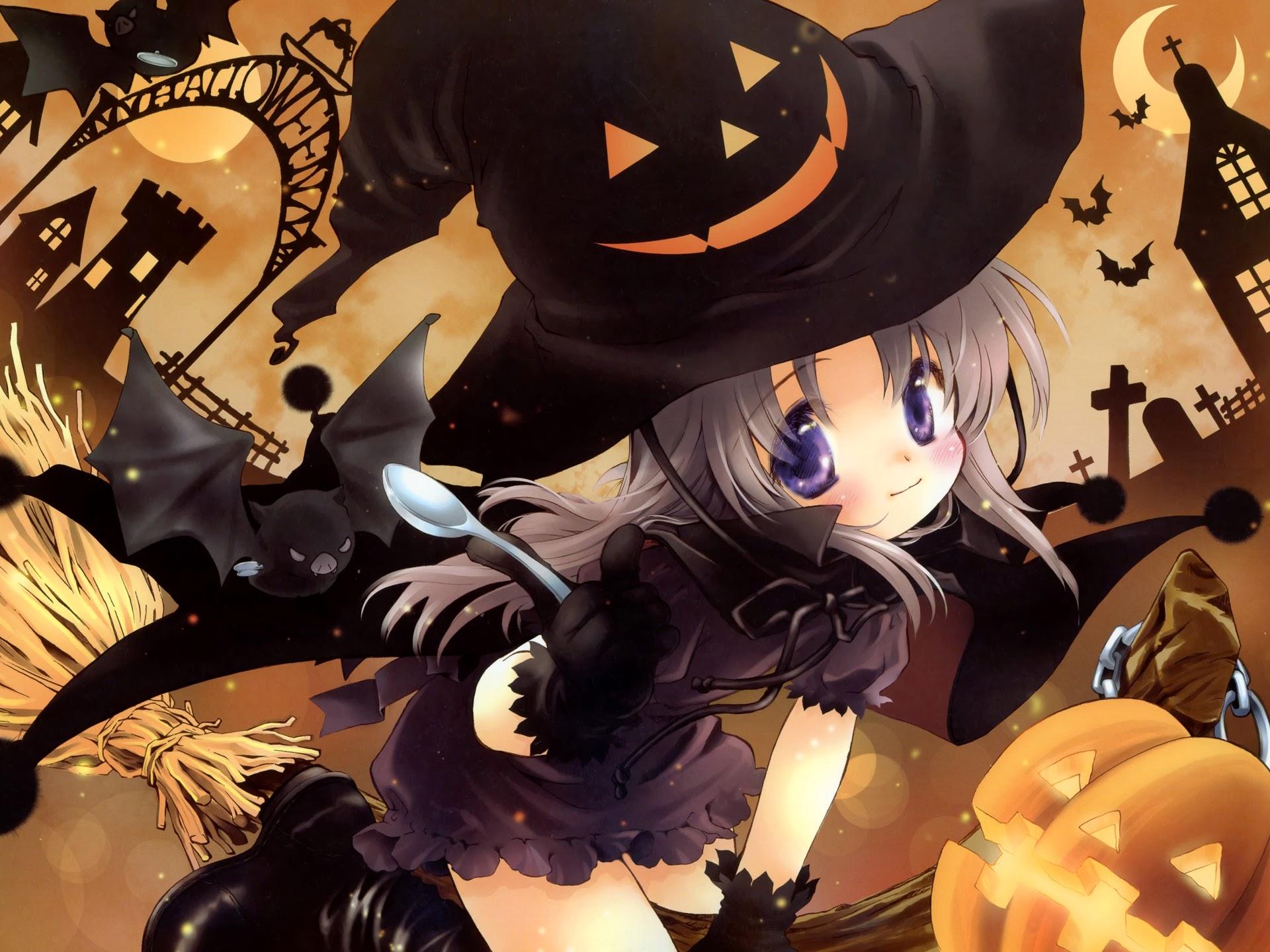1920x1440 Free download Cute Aniem Witch Girl Halloween a063 HD Wallpaper [1920x1440] for your Desktop, Mobile & Tablet. Explore Cute Witch Halloween Wallpaper. Free Halloween Wallpaper, Animated Halloween Wallpaper and
