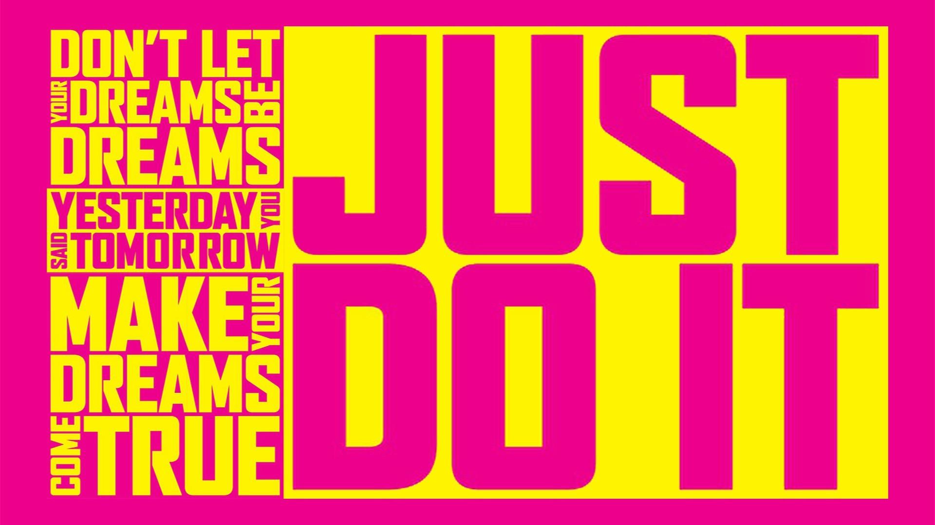 1920x1080 Nike Just Do It Pink Wallpaper Background : Sports Wallpaper