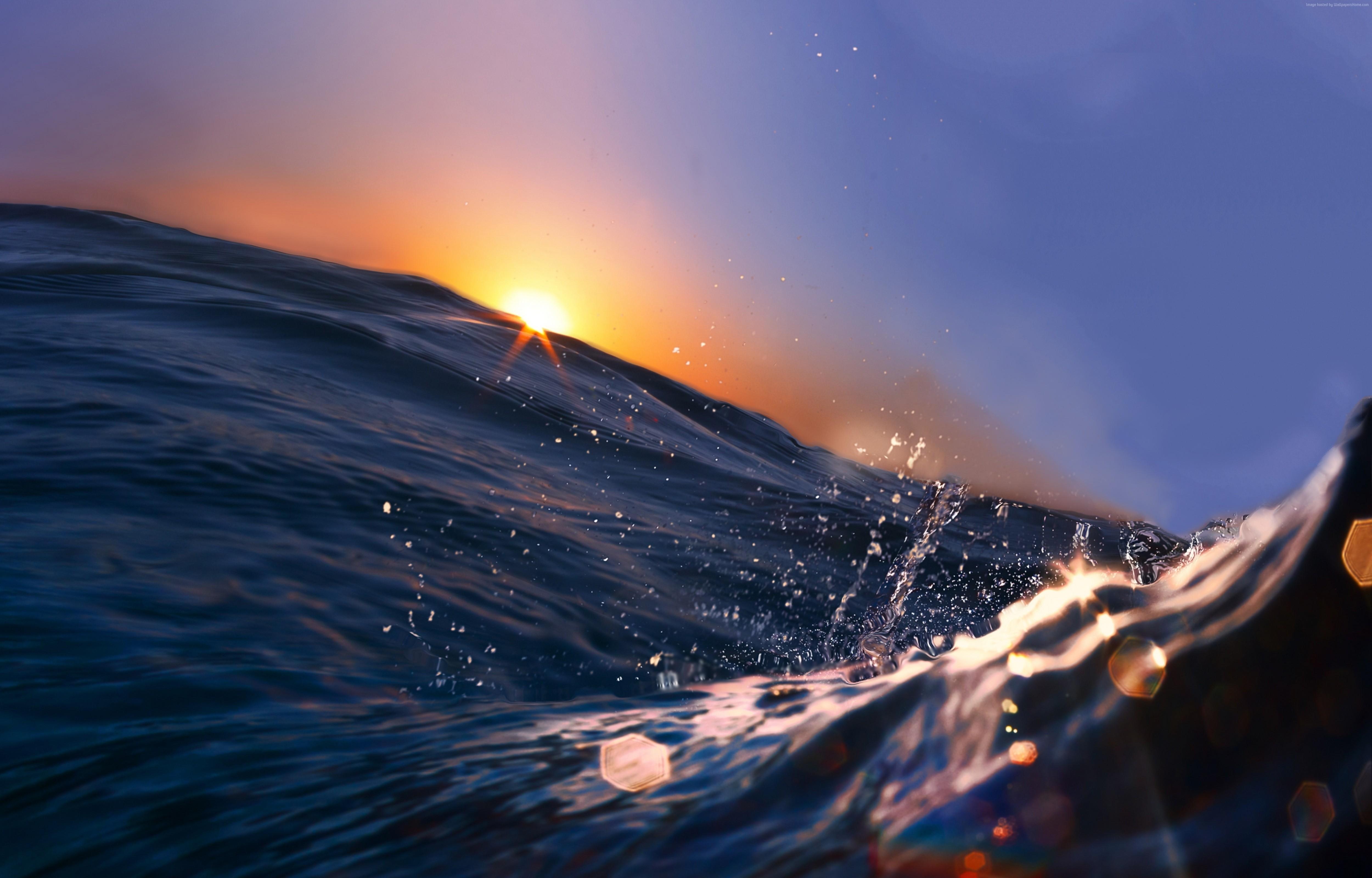 5000x3200 #Sea, #Ocean, #rays, #sunrise, k, #sunset, k, #blue, #Water, k wallpaper. Mocah HD Wallpaper