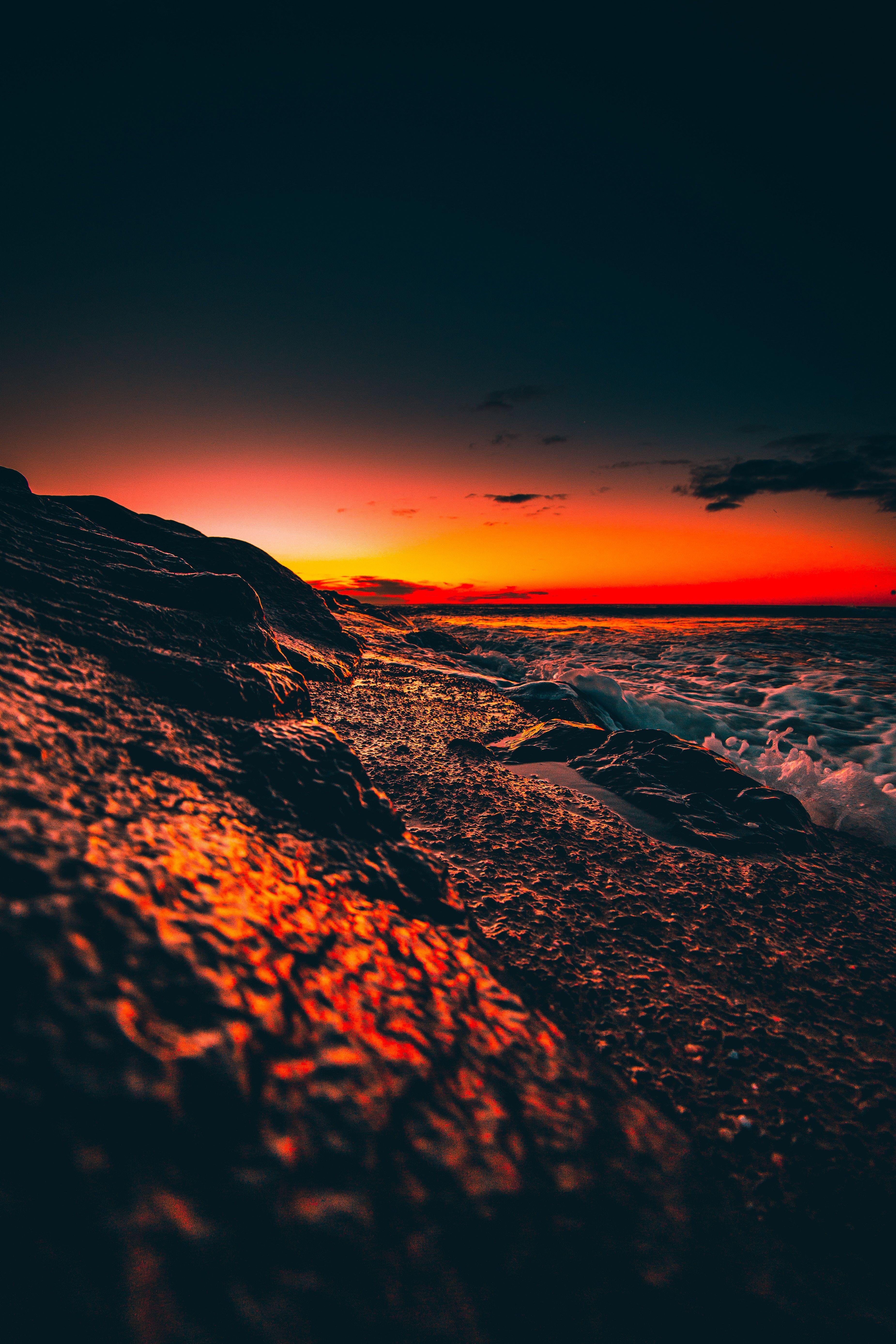 3701x5551 Wallpaper water, sunset, sky, beach, sunrise. Beach sunset wallpaper, Nature photography, Beach wallpaper