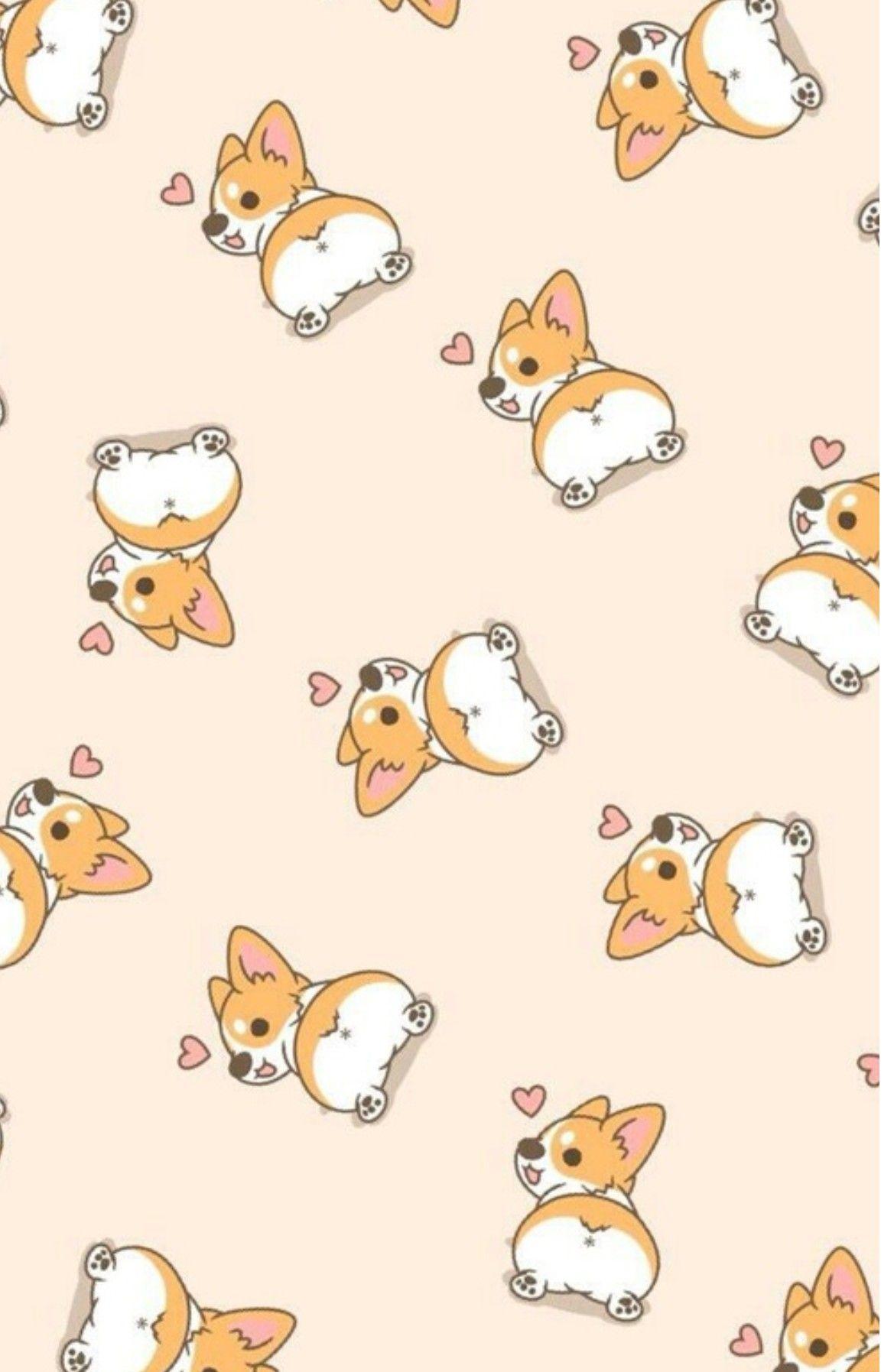 1169x1795 Cute Corgi Drawing Wallpaper