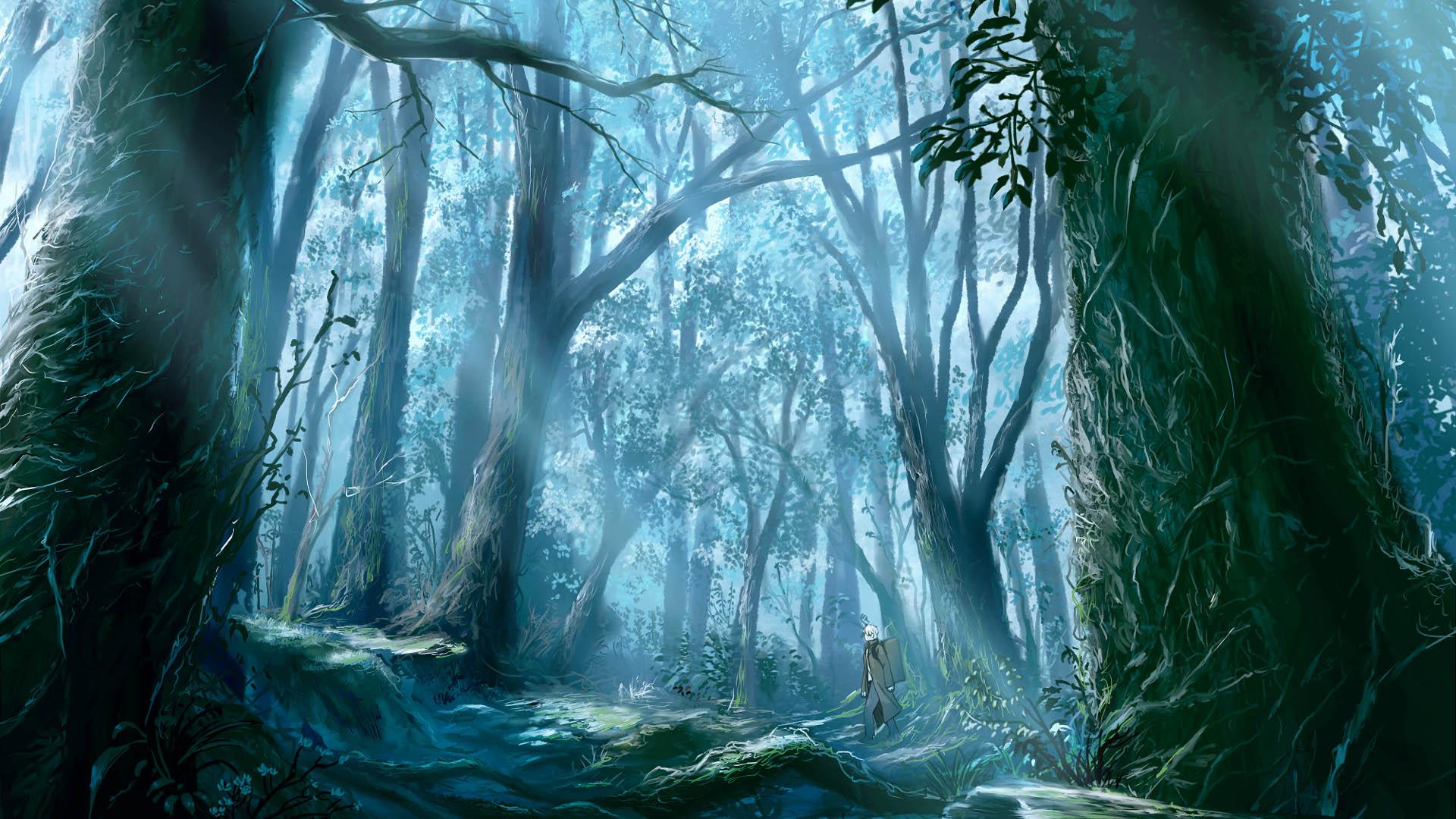 1920x1080 Anime Forest Background