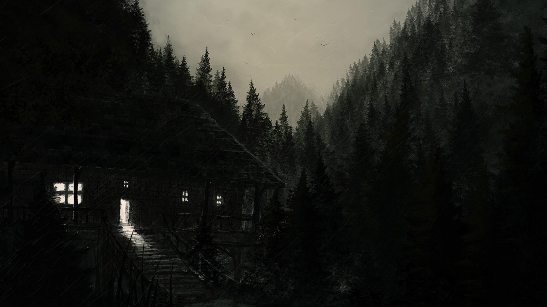 1920x1080 1920x1080 nature landscape trees forest digital art drawing house rain dark hill wallpaper JPG 369 kB. Mocah HD Wallpaper