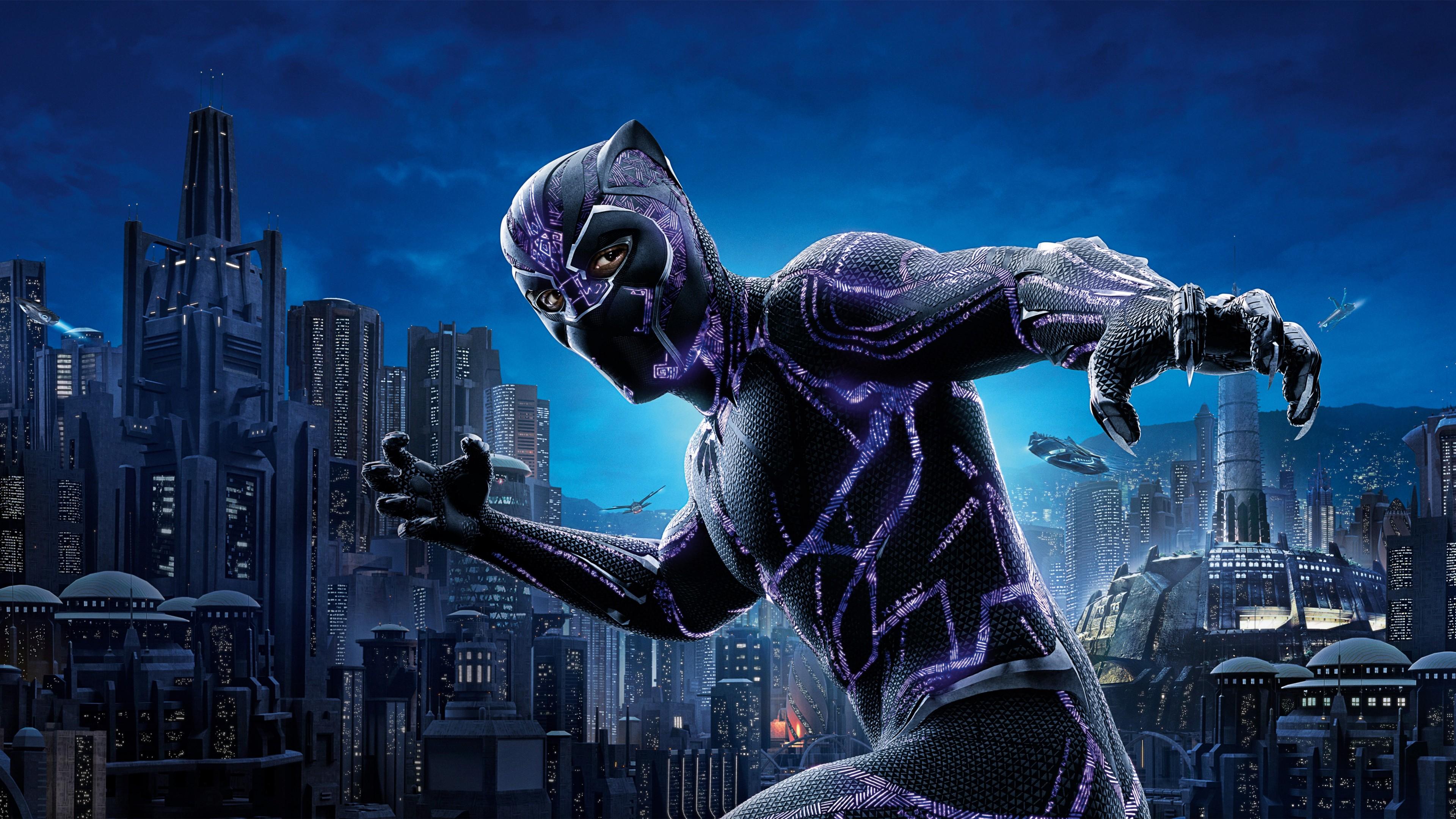 3840x2160 Wallpaper Black Panther, Chadwick Boseman, 5k, Movies