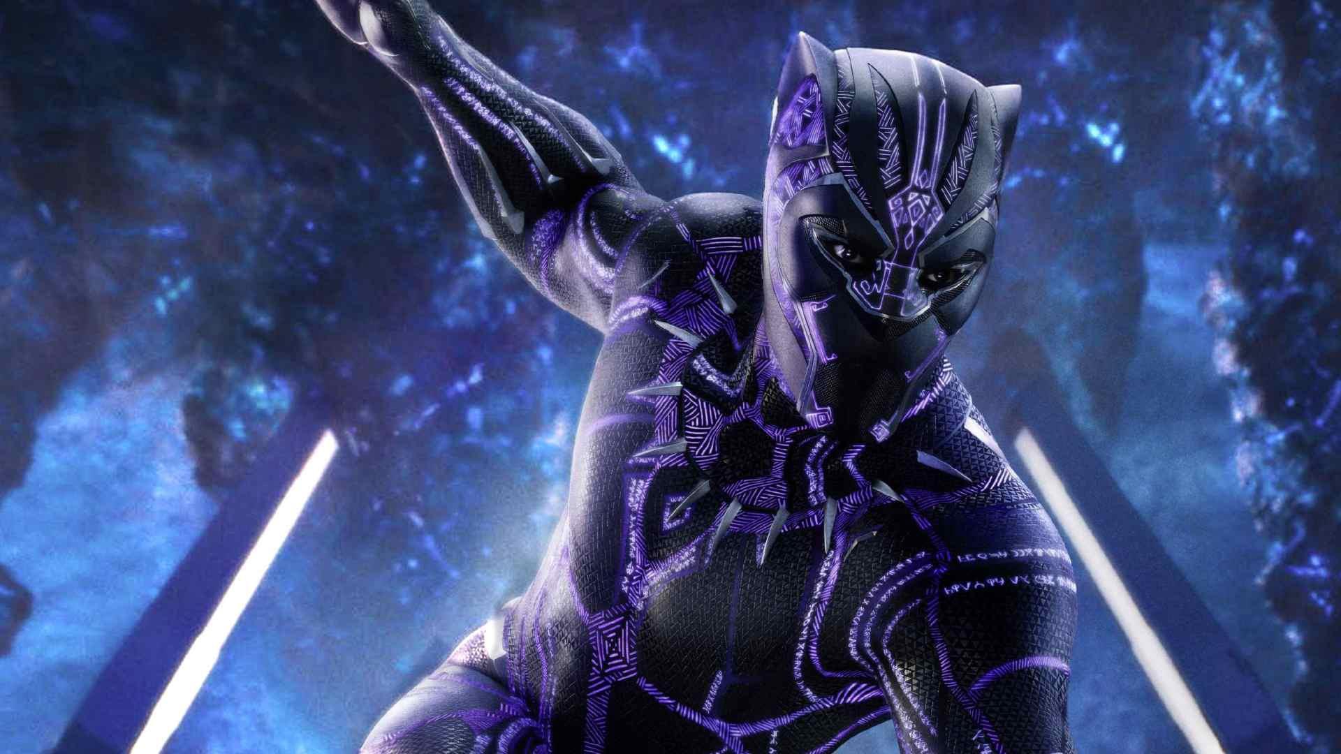 1920x1080 Purple Black Panther Wallpaper Pc