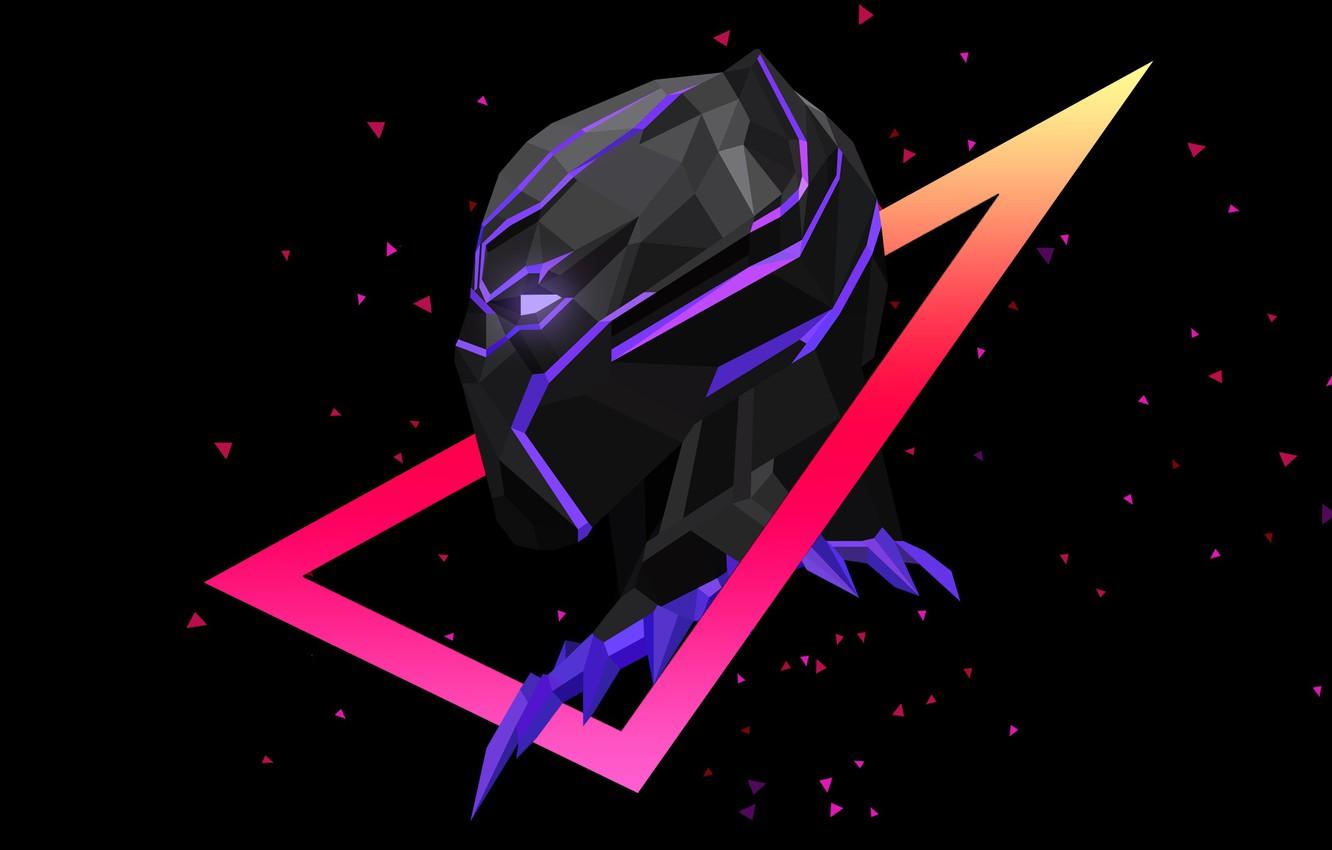 1332x850 Minimalist Black Panther Desktop Wallpaper