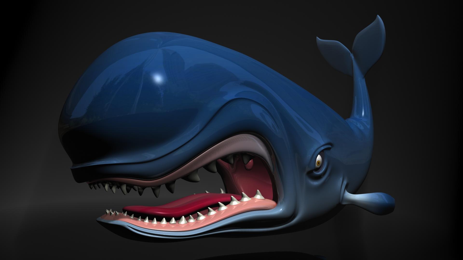 1920x1080 3D Whale, HD 3D, 4k Wallpaper, Image, Background, Photo and Picture