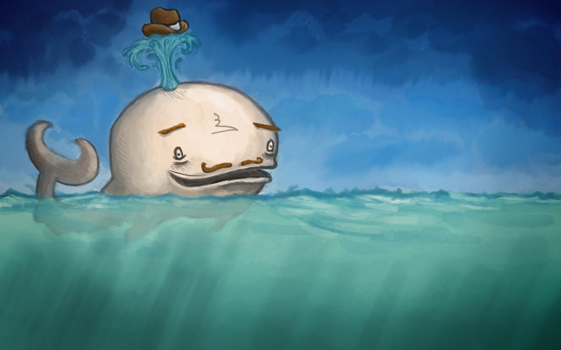 1920x1200 water, Animals, Fail, Funny, Whales, Moustache, Artwork, Drawings, Hats, Anthropomorphism, Sea Wallpaper HD / Desktop and Mobile Background