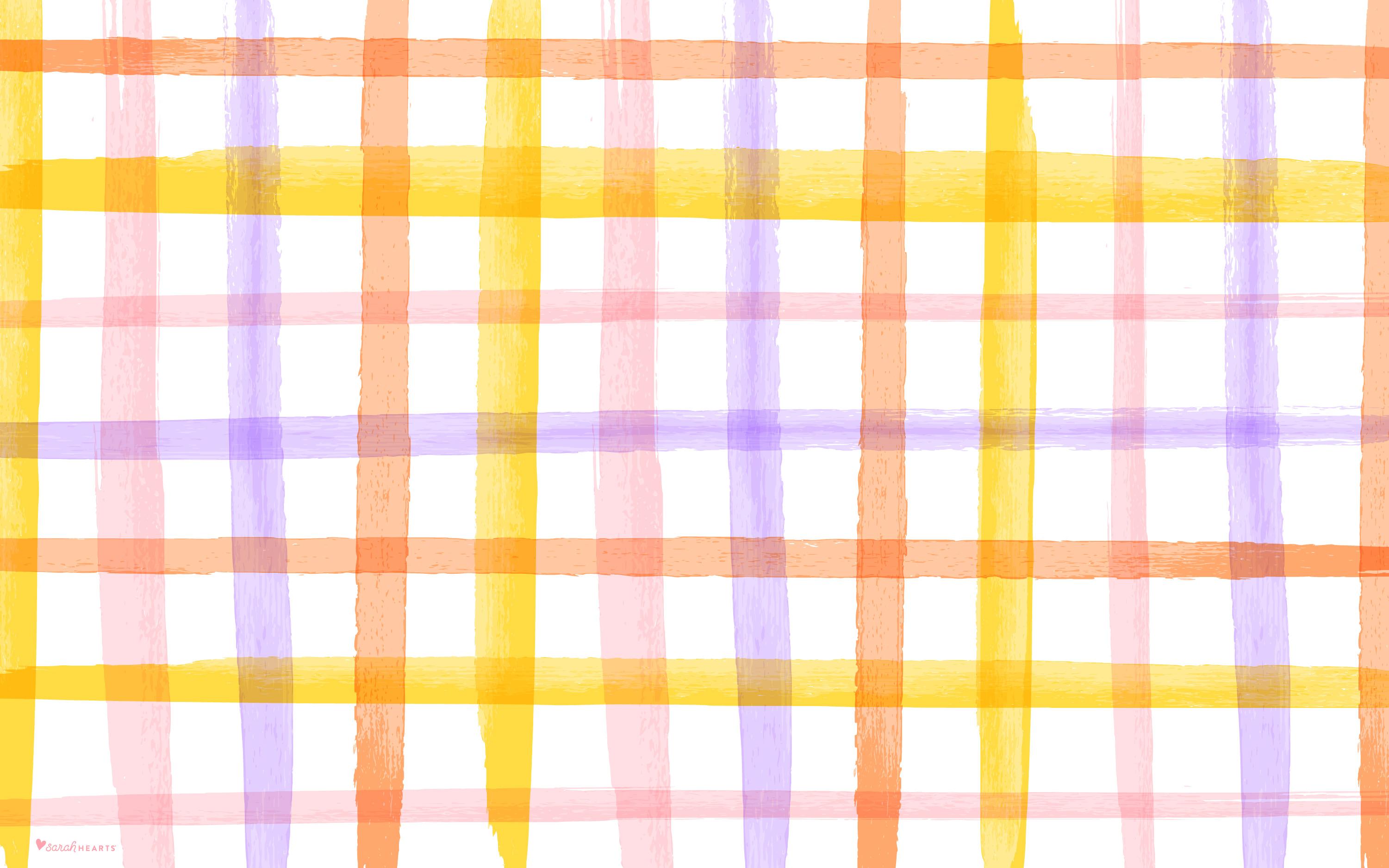 3001x1876 May 2018 Spring Plaid Calendar Wallpaper