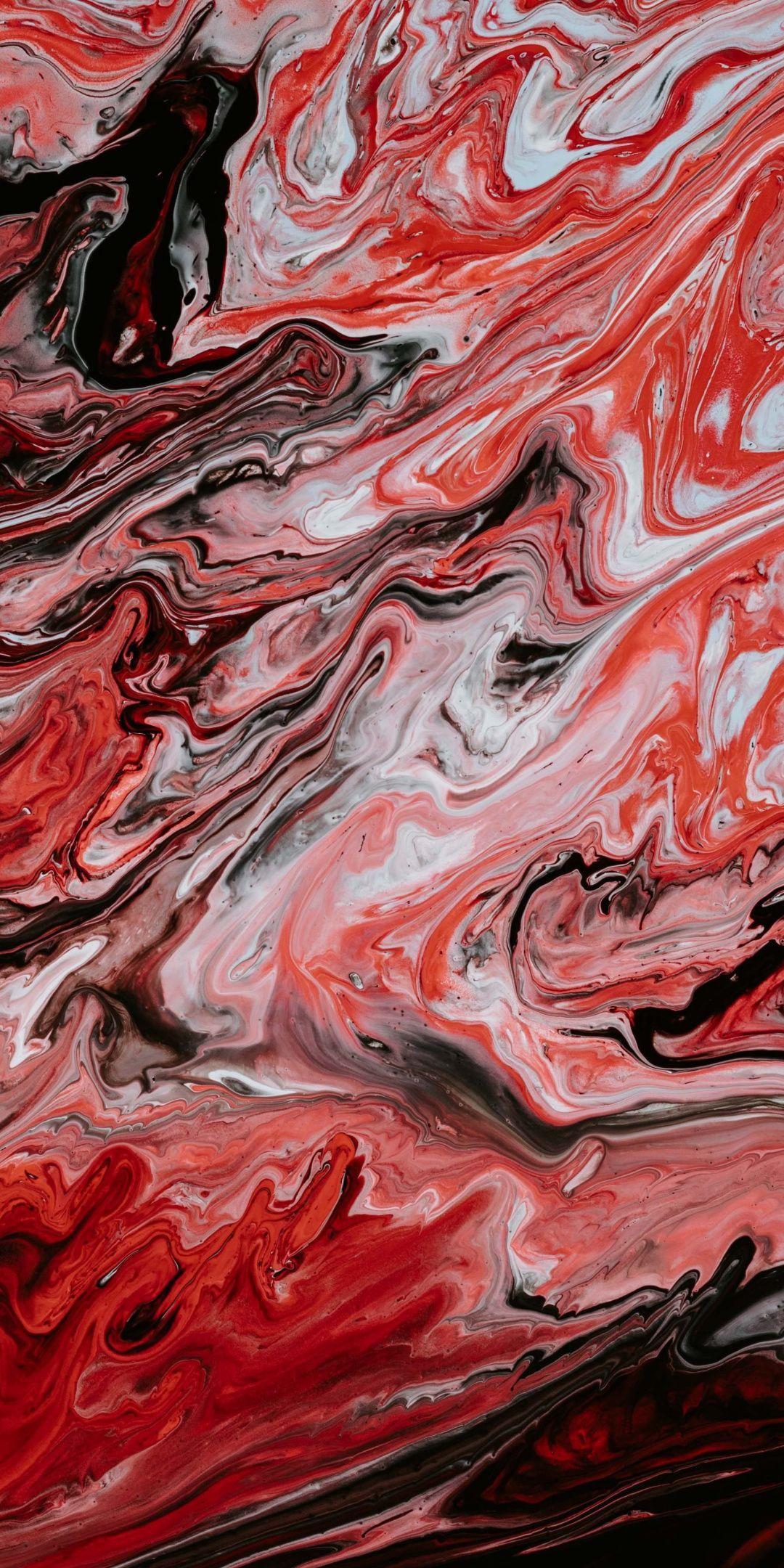 1080x2160 Red Marble Wallpaper