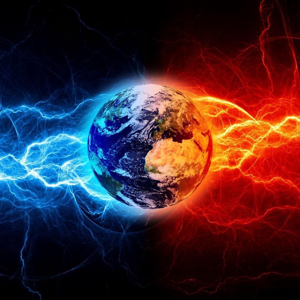 1024x1024 Fire Vs Ice Wallpaper