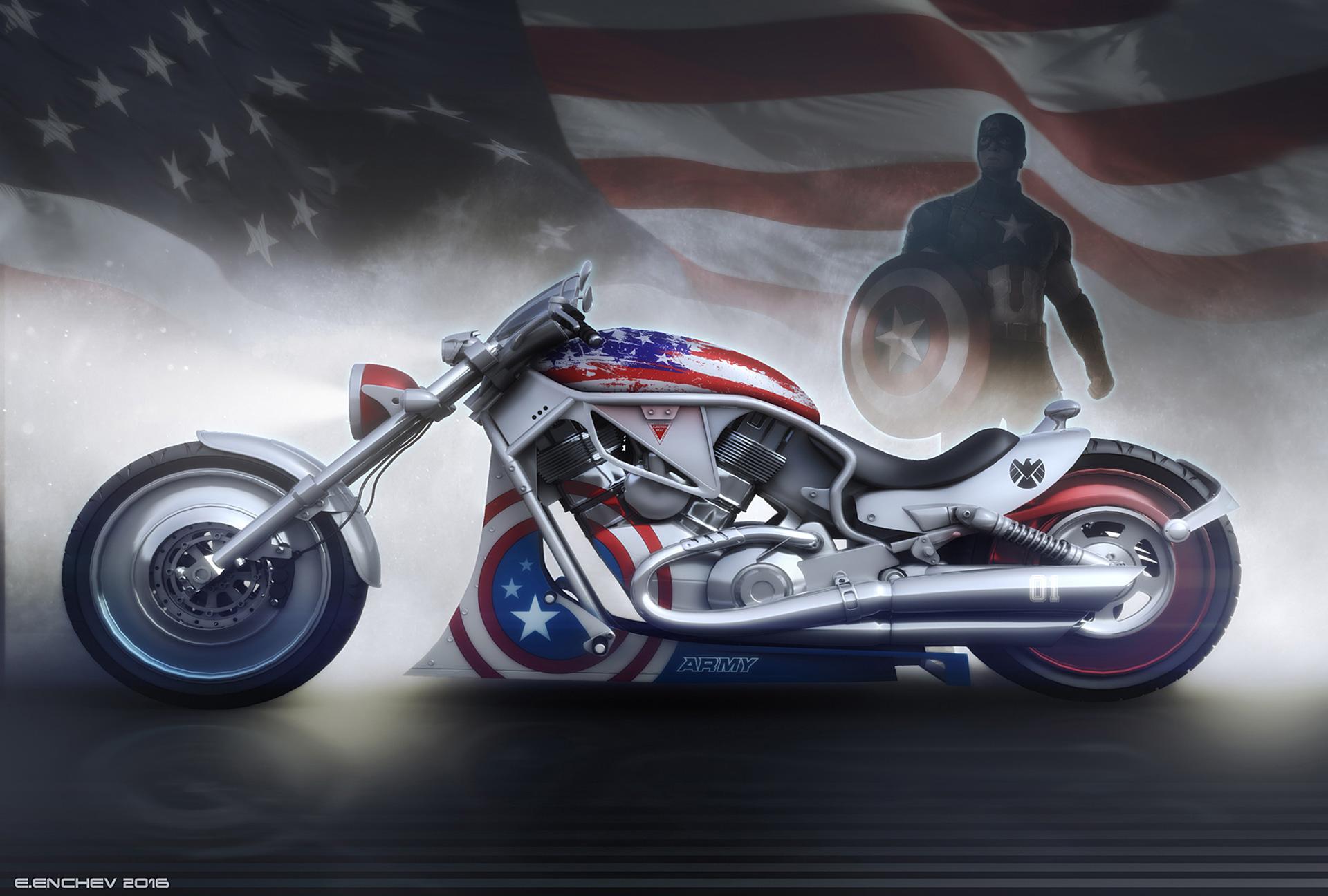 1920x1296 Captain America Bike Laptop Full HD 1080P HD 4k Wallpaper, Image, Background, Photo and Picture