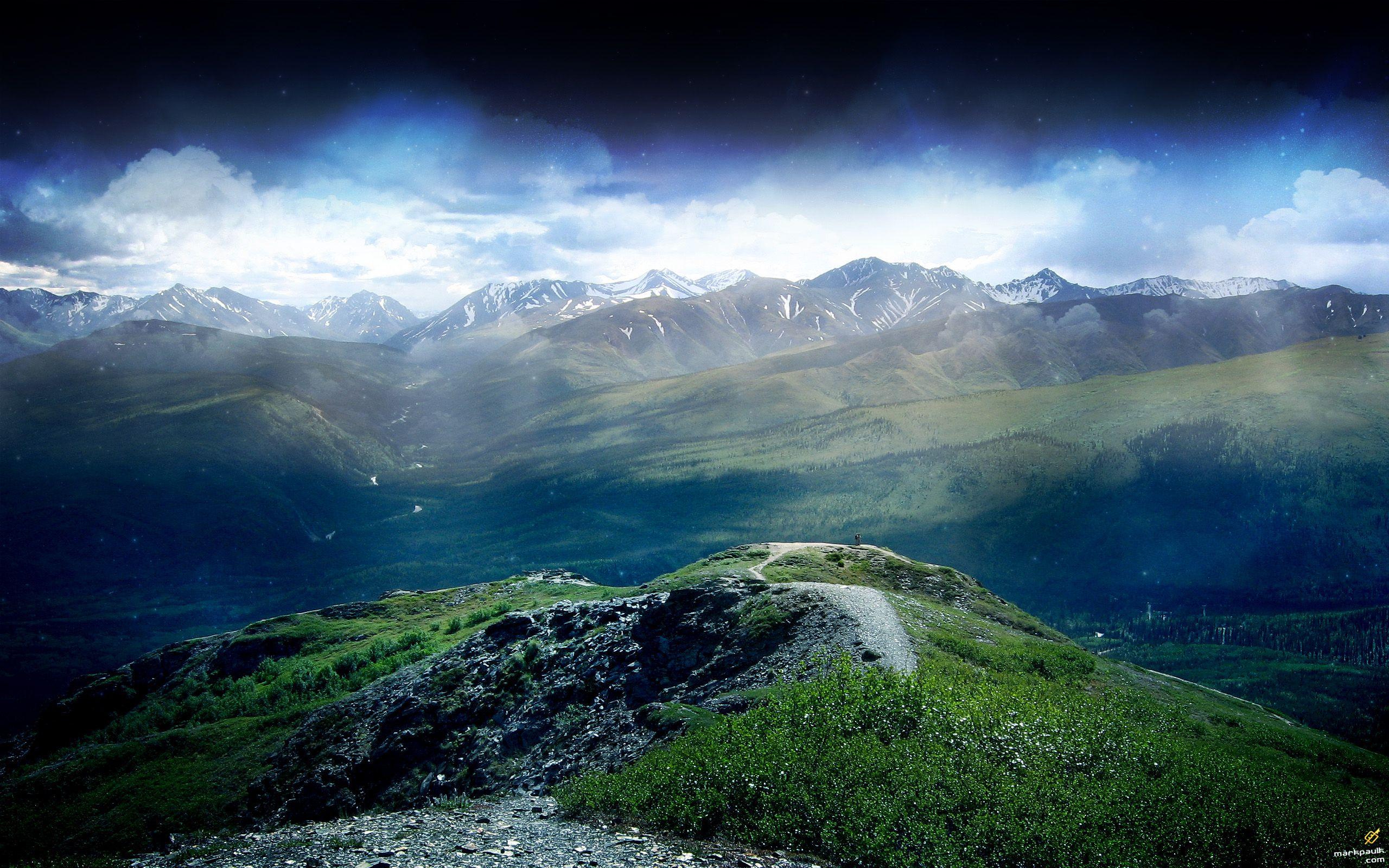 2560x1600 Morning Hillside Wallpaper