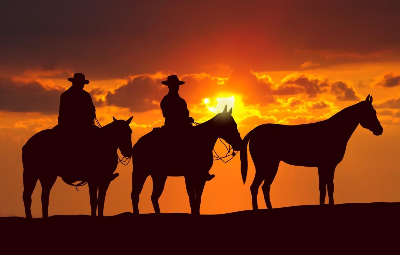 1332x850 Wallpaper USA, sky, hat, cloud, sun, man, american, animal, horse, cowboy, kumo image for desktop, section мужчины
