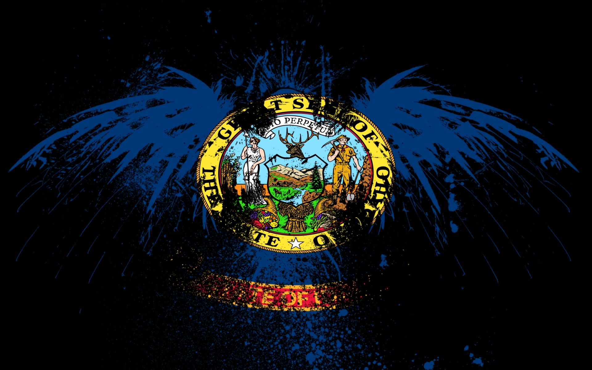 1920x1200 eagles hawk flags usa idaho state 1920x1200 wallpaper High Quality Wallpaper, High Definition Wallpaper