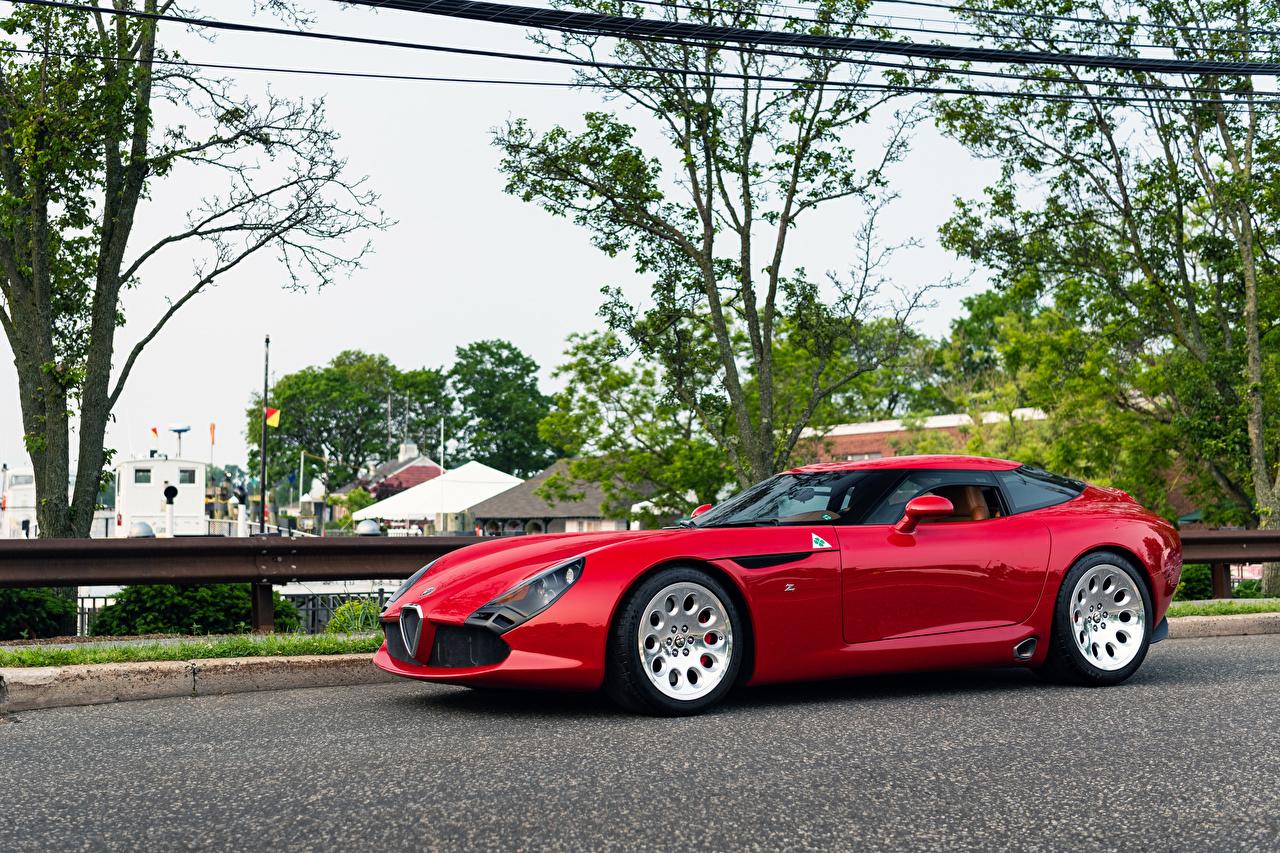 1280x853 Wallpaper Alfa Romeo 2011 2013 TZ3 Stradale Zagato Red Automobile