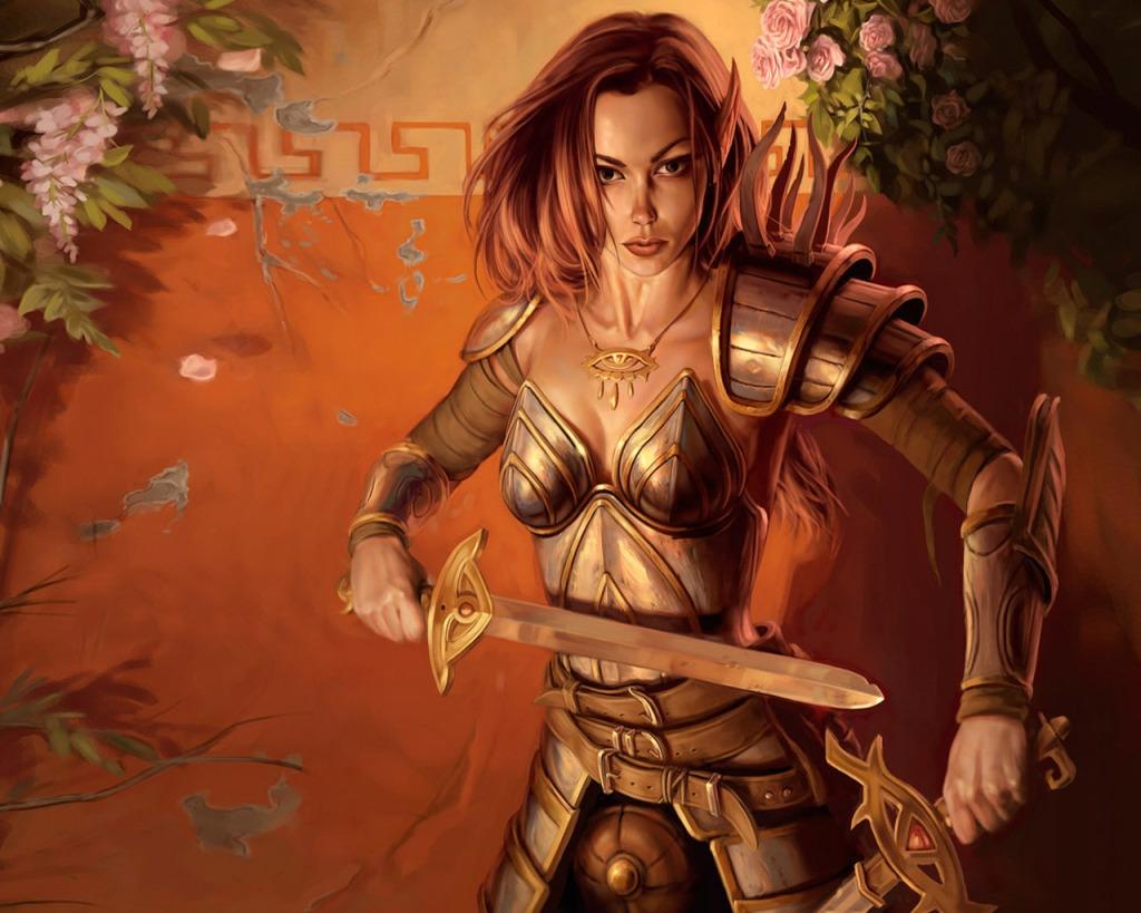 1024x819 elf sword Fantasy Warrior