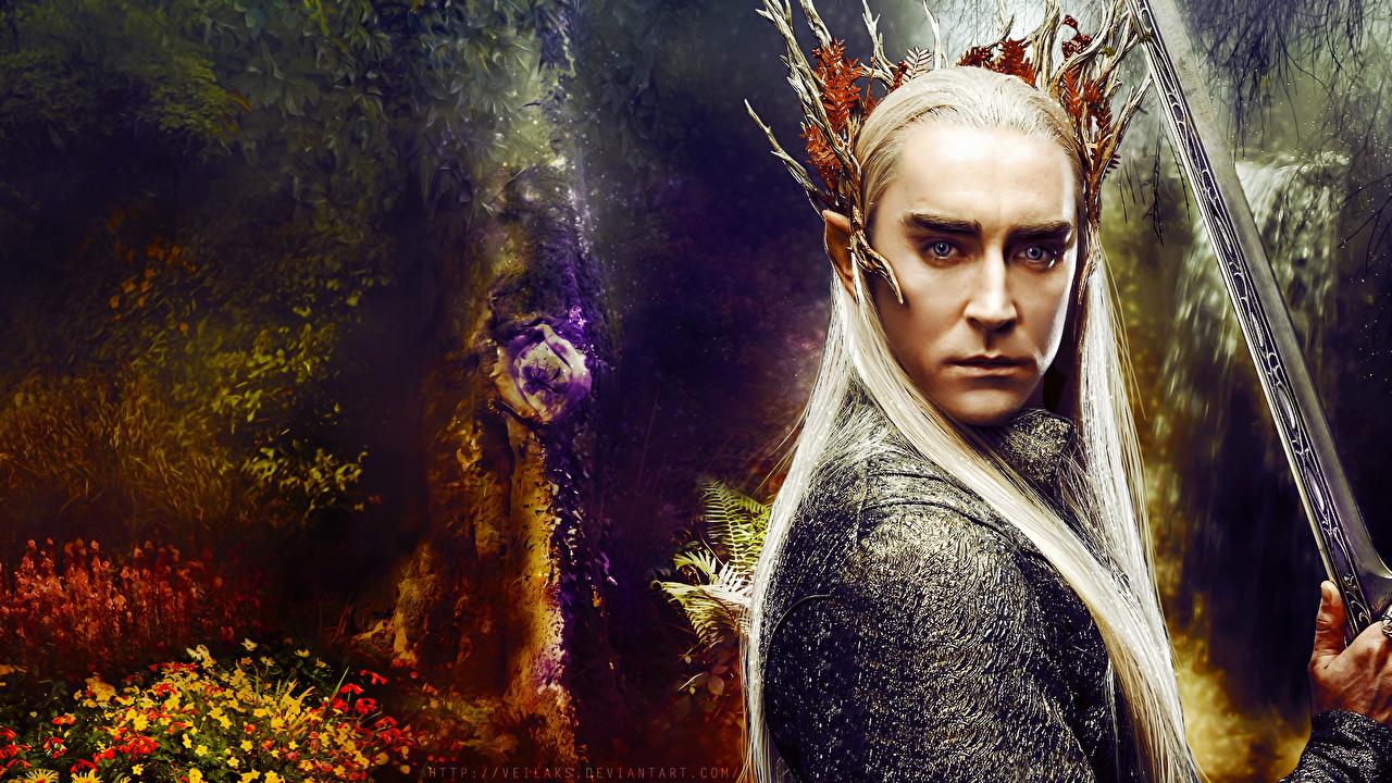 1280x720 Wallpaper The Hobbit Swords Elf Men Thranduil Movies