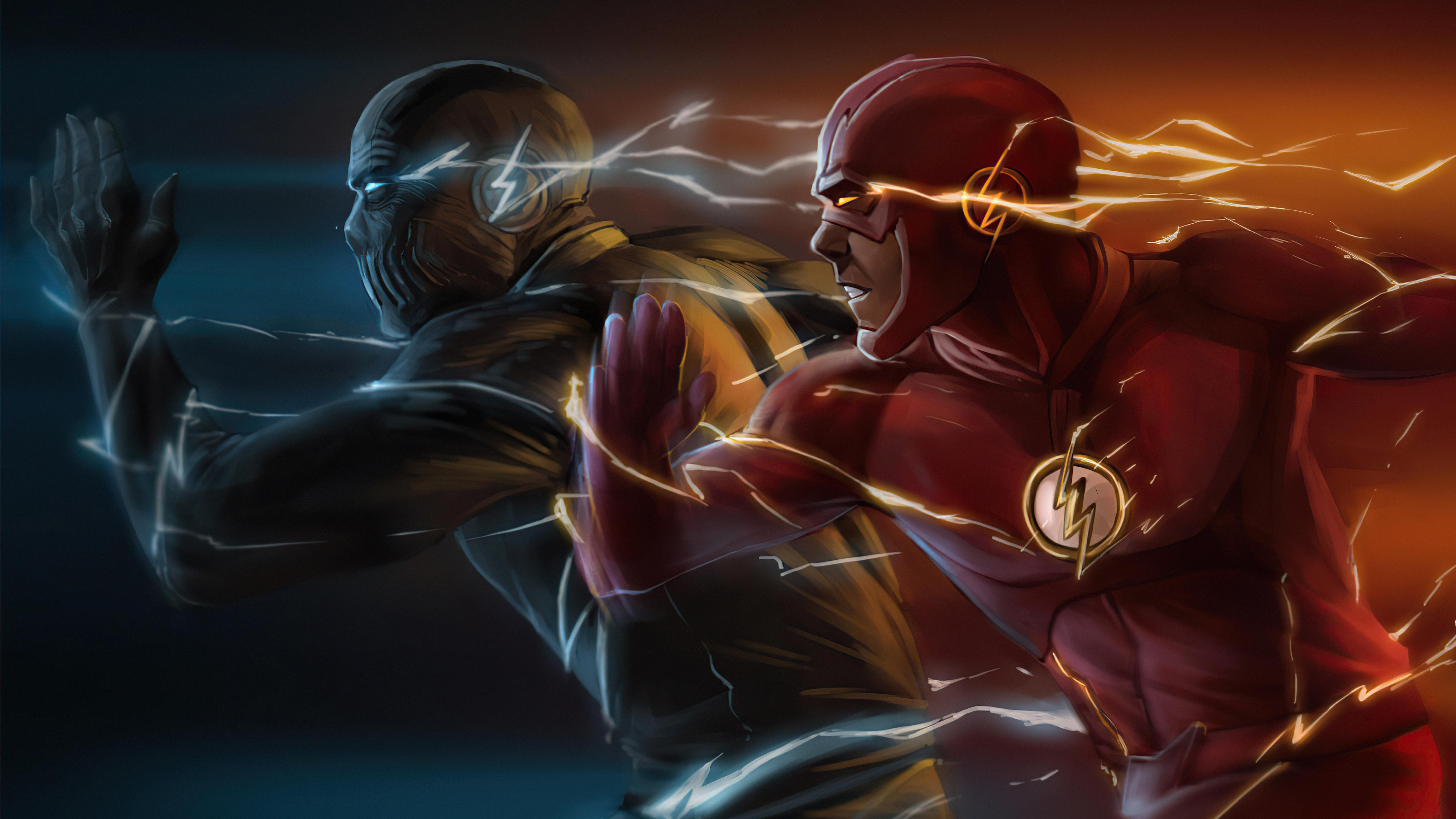 5120x2880 Flash Vs Zoom Art 5k, HD Superheroes, 4k Wallpaper, Image, Background, Photo and Picture
