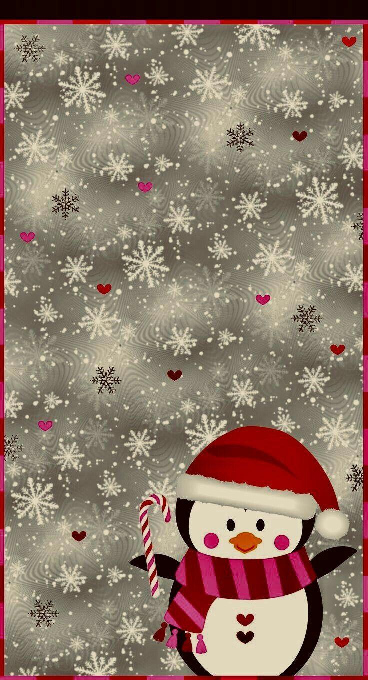 736x1361 Penguin snowflakes. Christmas wallpaper, Christmas phone wallpaper, Cute christmas wallpaper