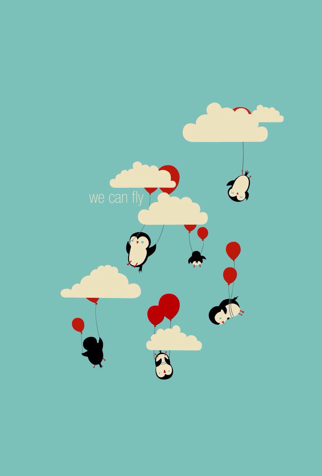 1040x1536 Cartoon Penguin Wallpaper
