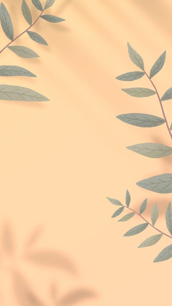 675x1200 Pastel orange shadowed leaves psd aesthetic banner / b. Pastel background wallpaper, Pink wallpaper background, Orange wallpaper