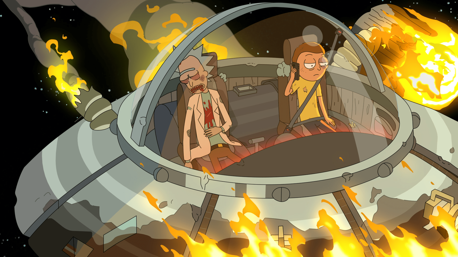 1920x1080 Rick and Morty: Season 5 Premiere Dinner Rick Andre Review