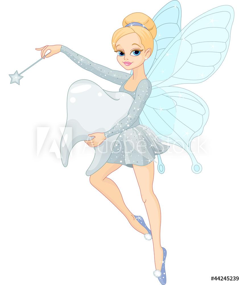 854x1000 Cute Tooth Fairy Flying With Tooth Wall Mural. Wallpaper Murals Anna Velichkovsky