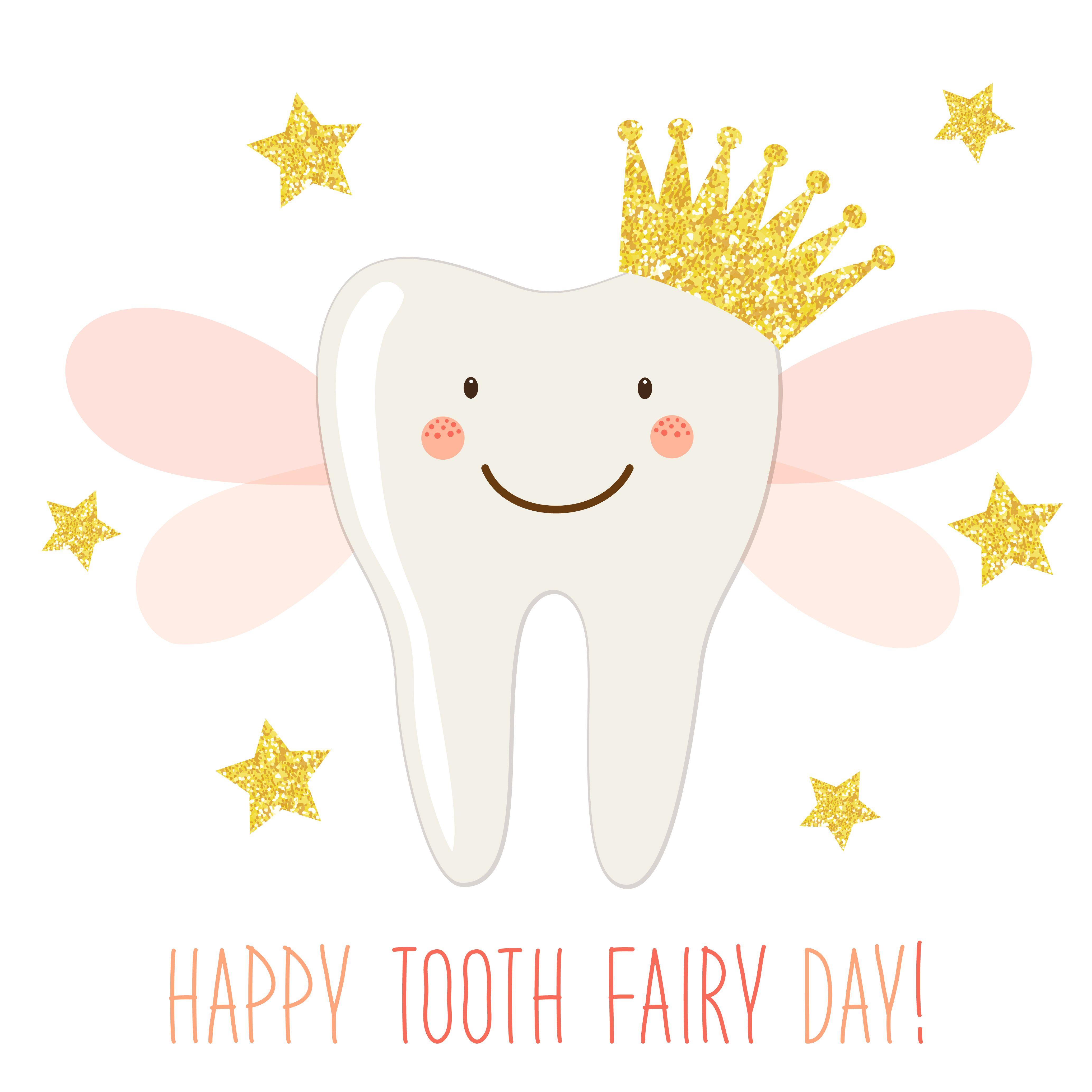 4134x4134 Happy National Tooth Fairy Day from all of us at CityScape Dental!. Sanatsal resimler, Stickers, Baskı