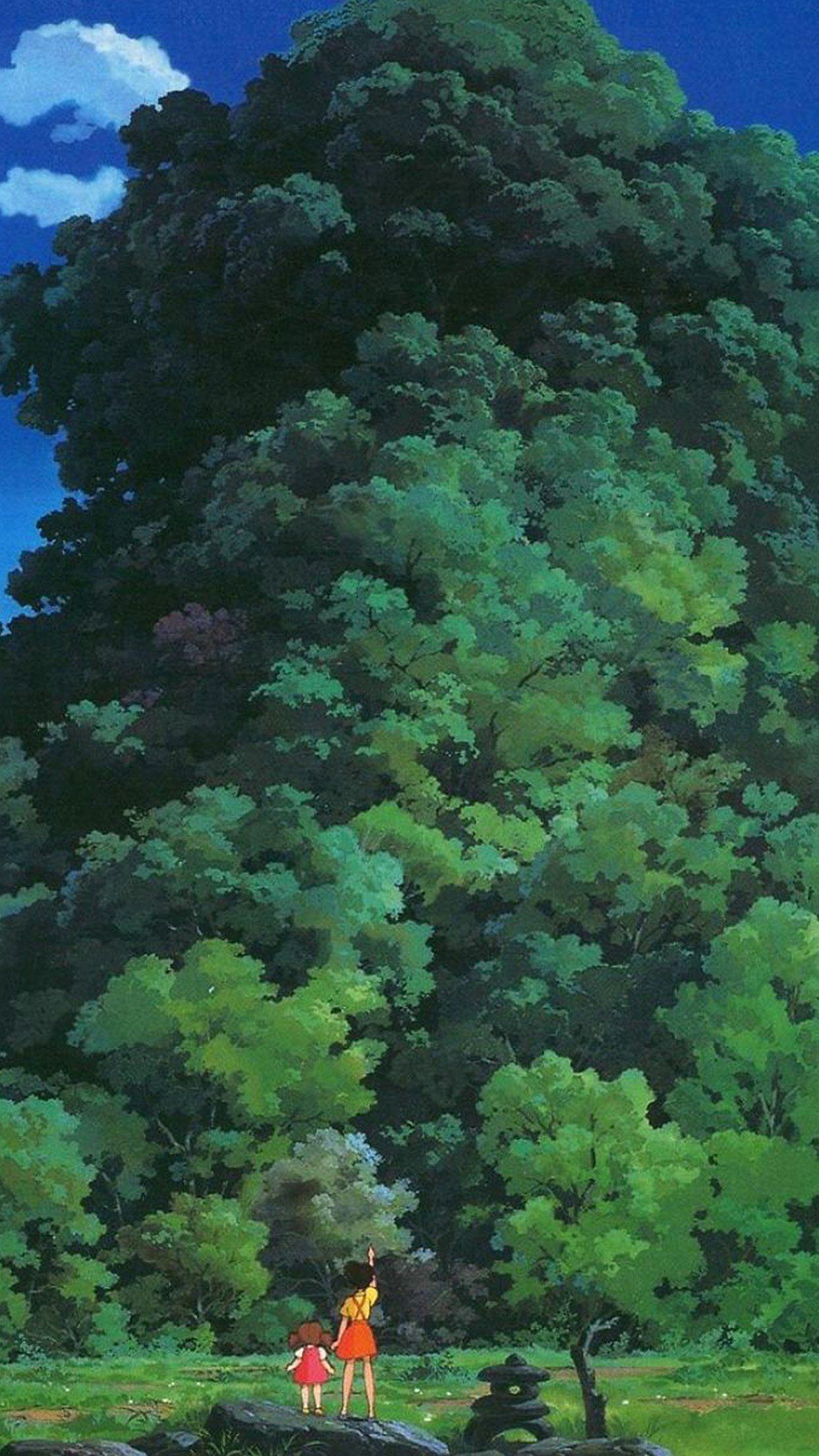 1242x2208 iPhone6papers.co. iPhone 6 wallpaper. studio ghibli tree