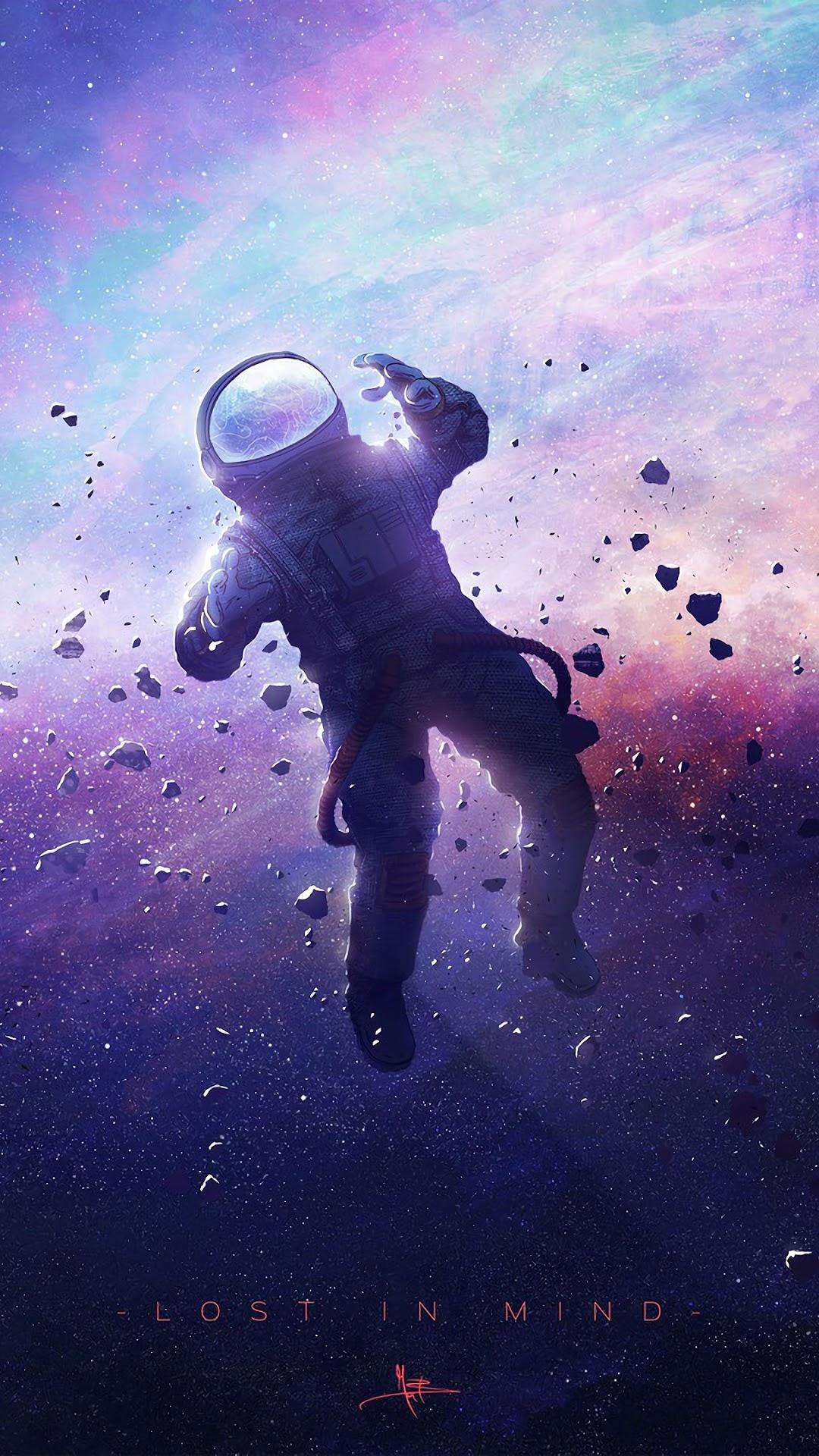 1080x1920 Astronaut, Floating, Space phone HD Wallpaper, Image, Background, Photo and Picture. Mocah HD Wallpaper
