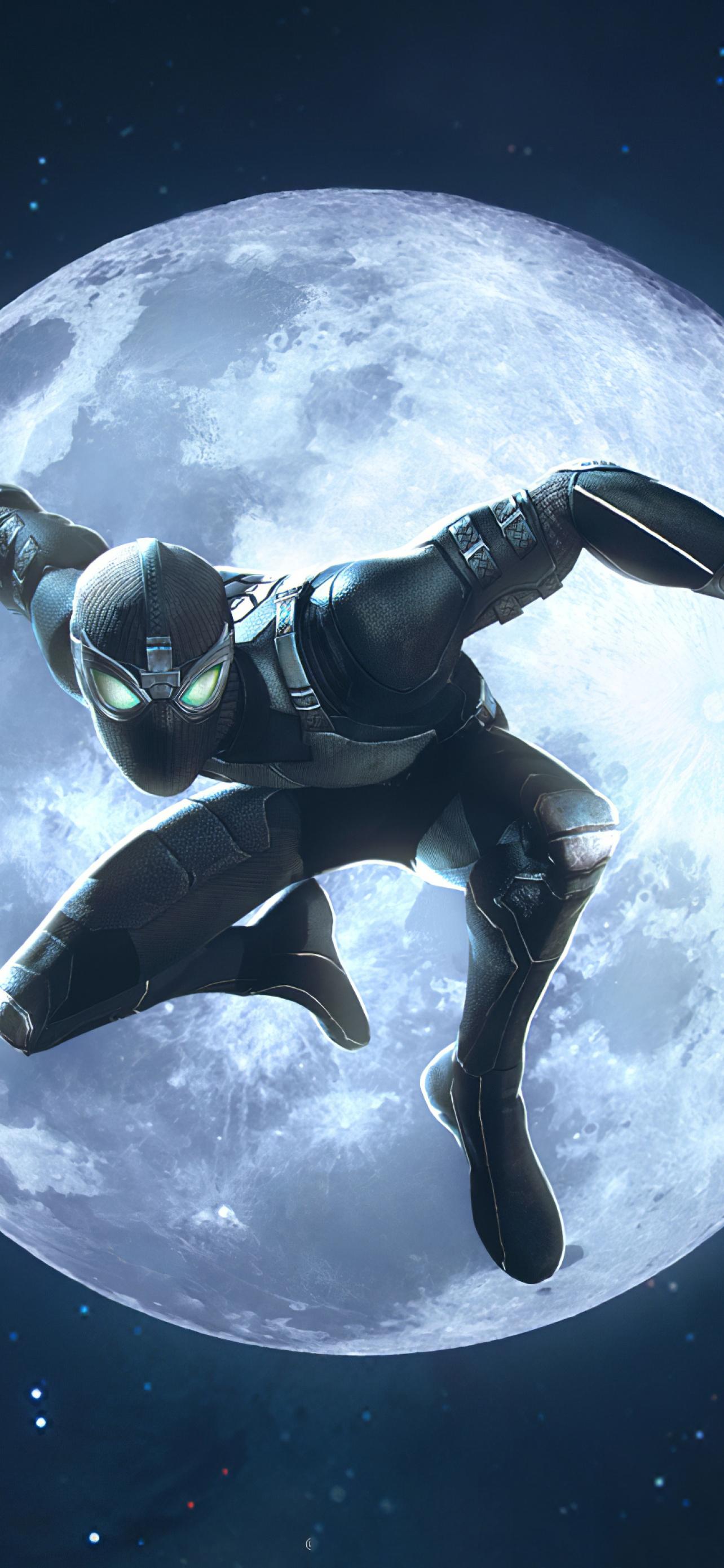 1284x2778 Spider Man Wallpaper 4K, Night Monkey, MARVEL Contest Of Champions, Moon, Graphics CGI