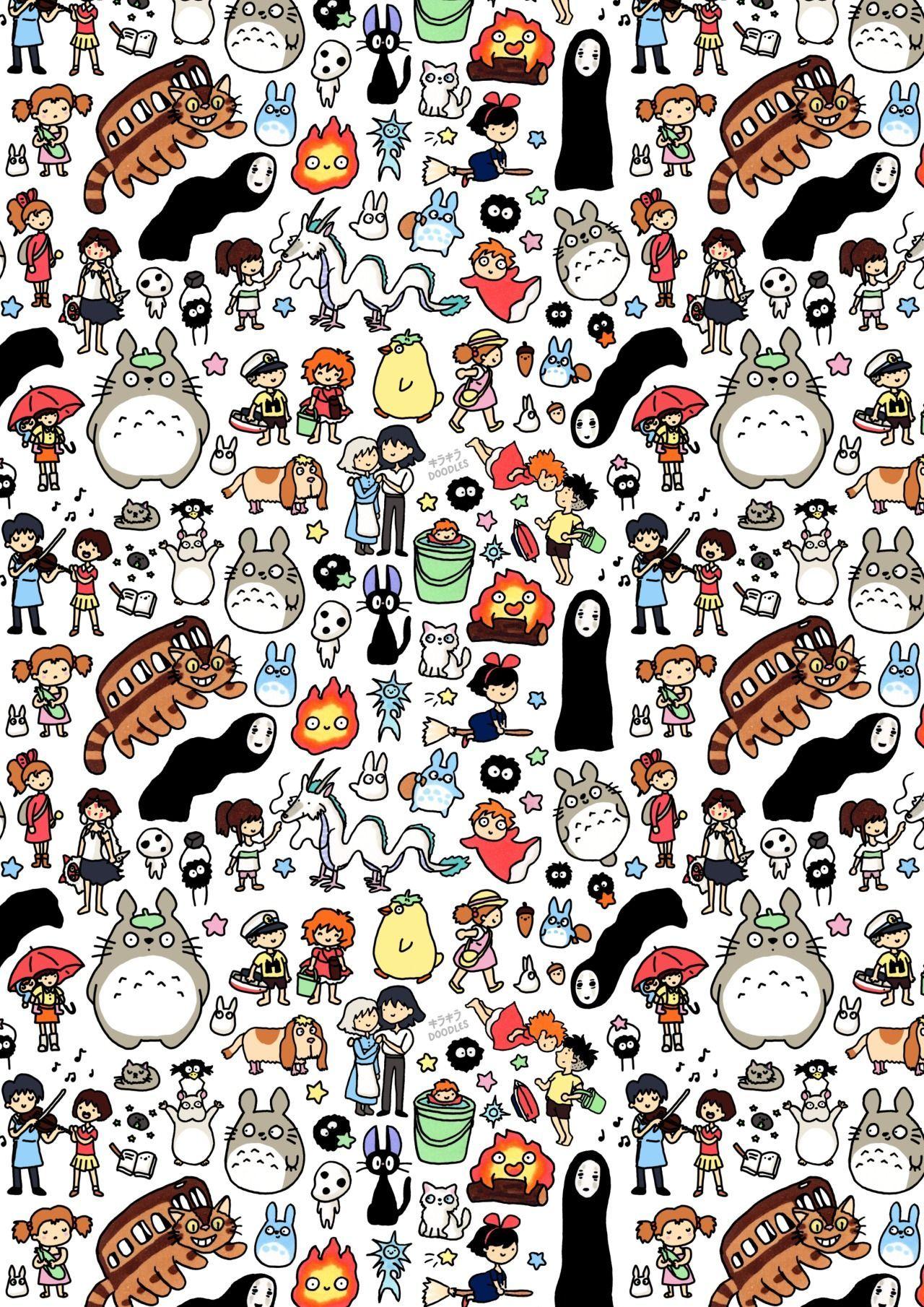 1280x1810 I finally finished my Ghibli doodle, yayyy! (ﾉ^-^)ﾉ. ジブリ
