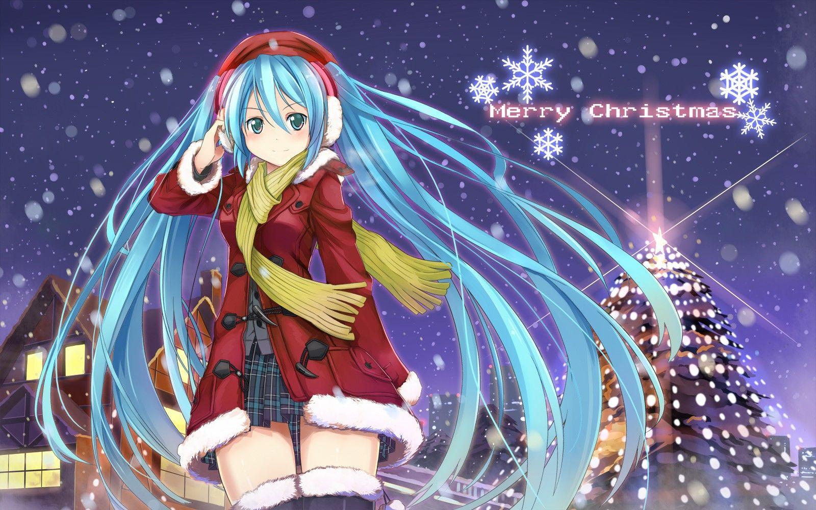 1600x1000 anime, Anime Girls, Vocaloid, Hatsune Miku, Blue Hair, Blue
