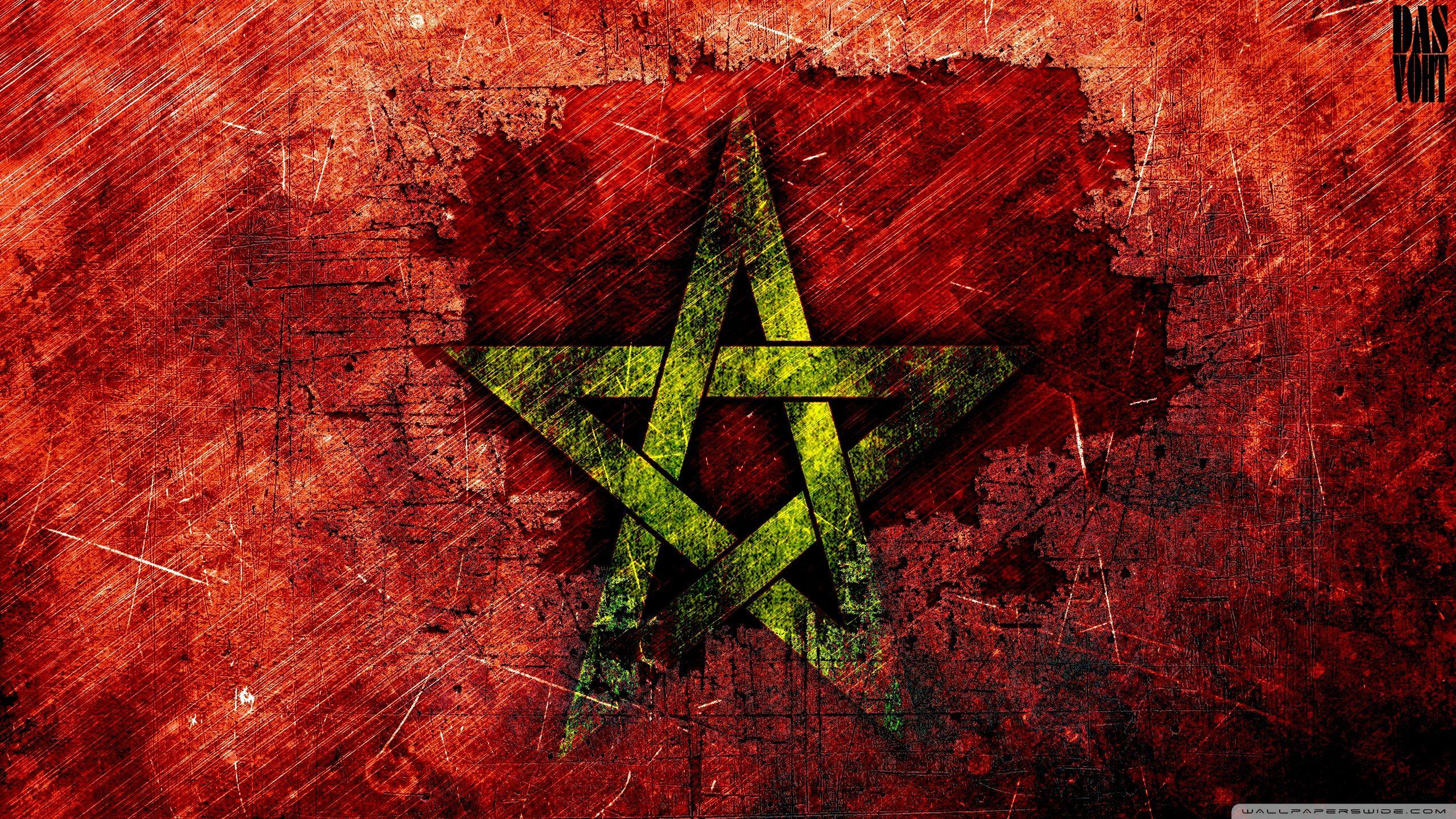 2560x1440 Morocco Flag Wallpaper