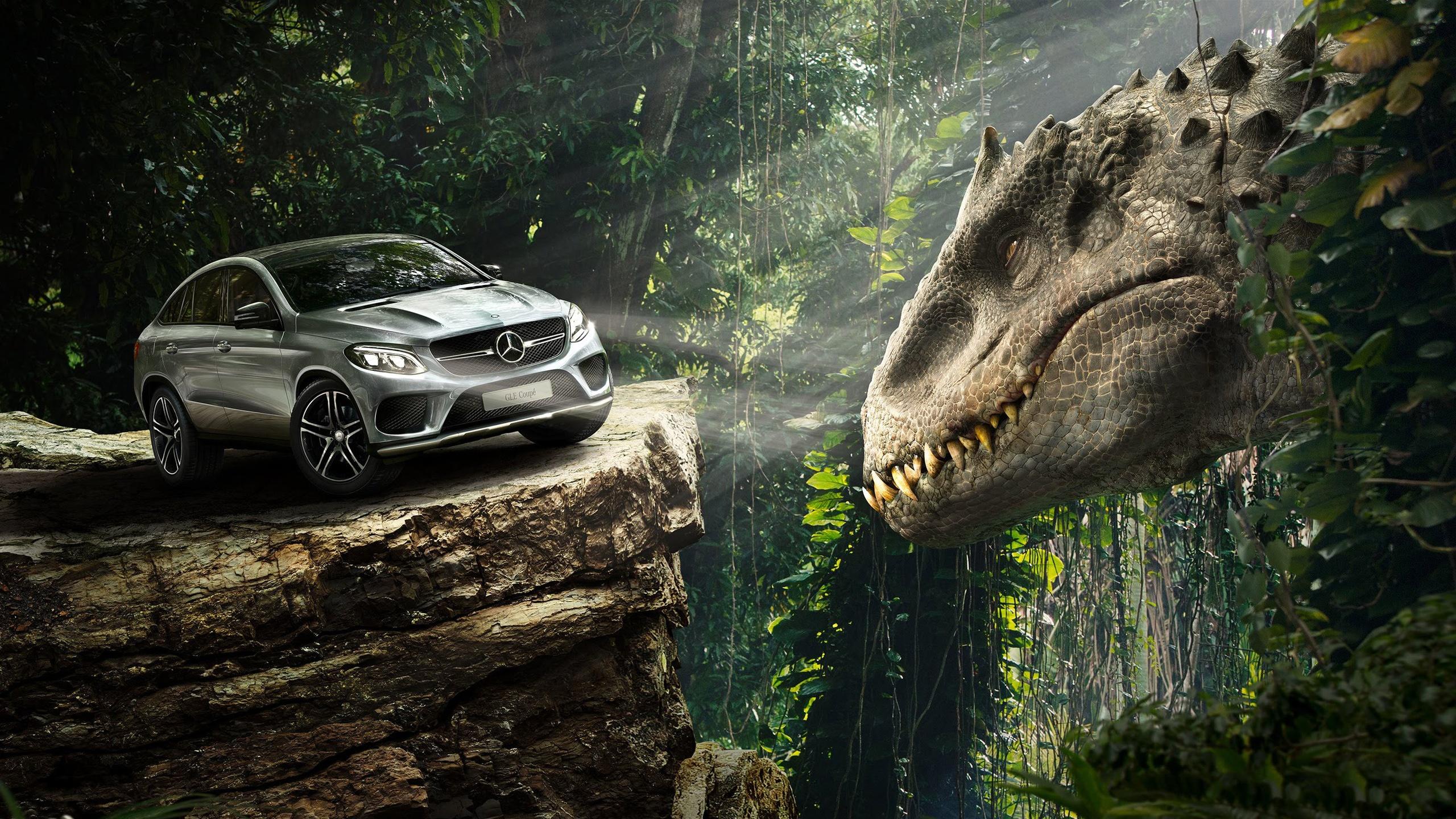 2560x1440 Mercedes Benz GLE Coupe Jurassic World Wallpaper in jpg format for free download