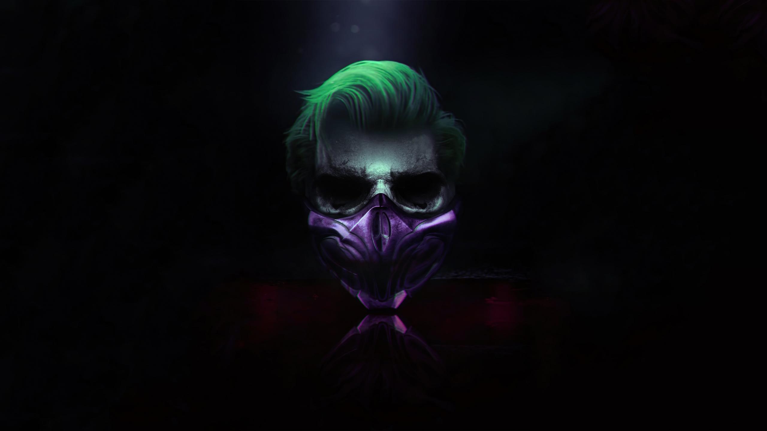 2560x1440 Download 2560x1440 wallpaper joker, cyberpunk, violet mask, dual wide, widescreen 16: widescreen, 2560x1440 HD image, background, 25089