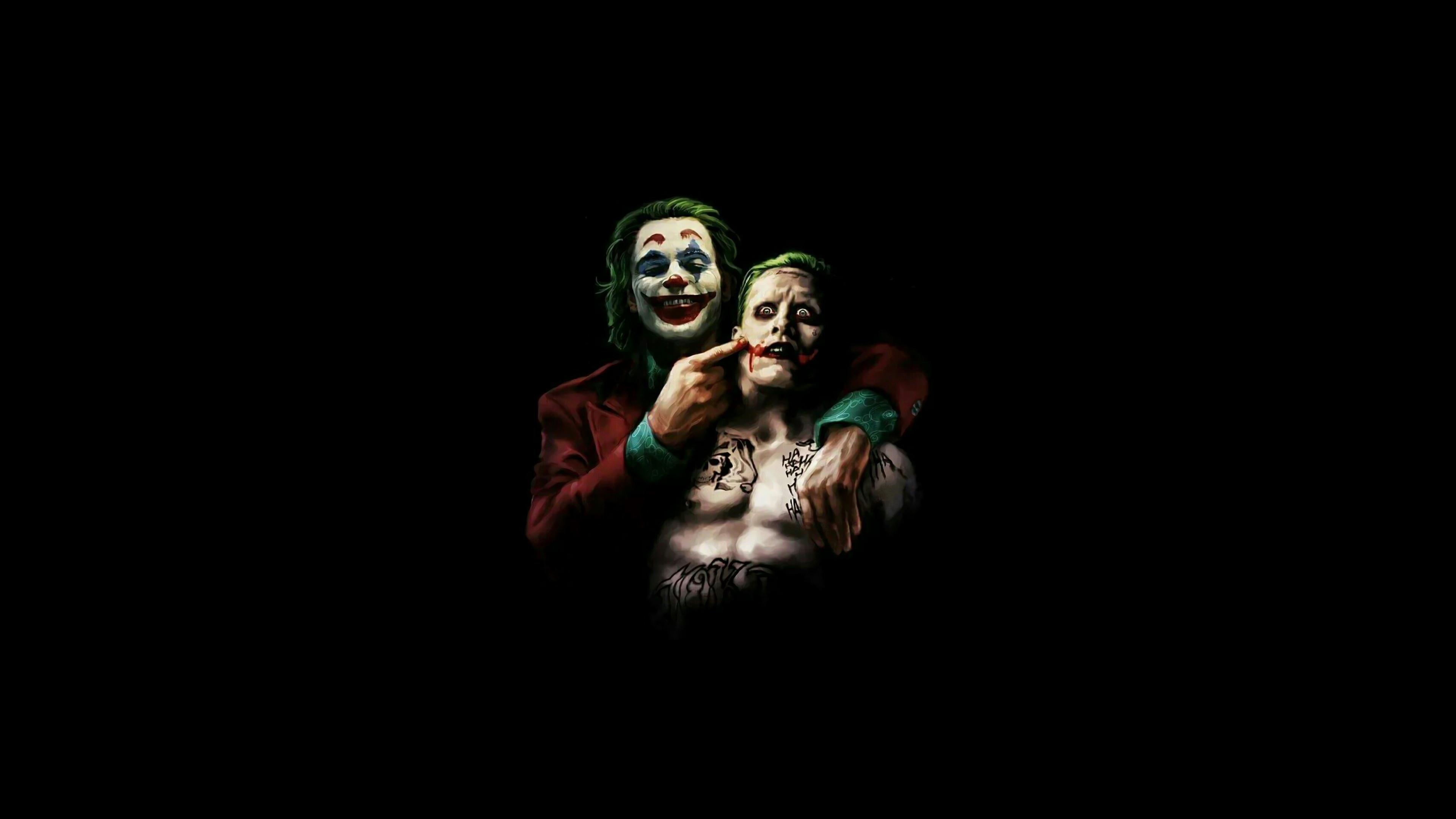 3840x2160 illustration, Joker, movie poster, cartoon, Suicide Squad, comics, poster, Jared Leto, pop art, advertising, comic book. Mocah HD Wallpaper