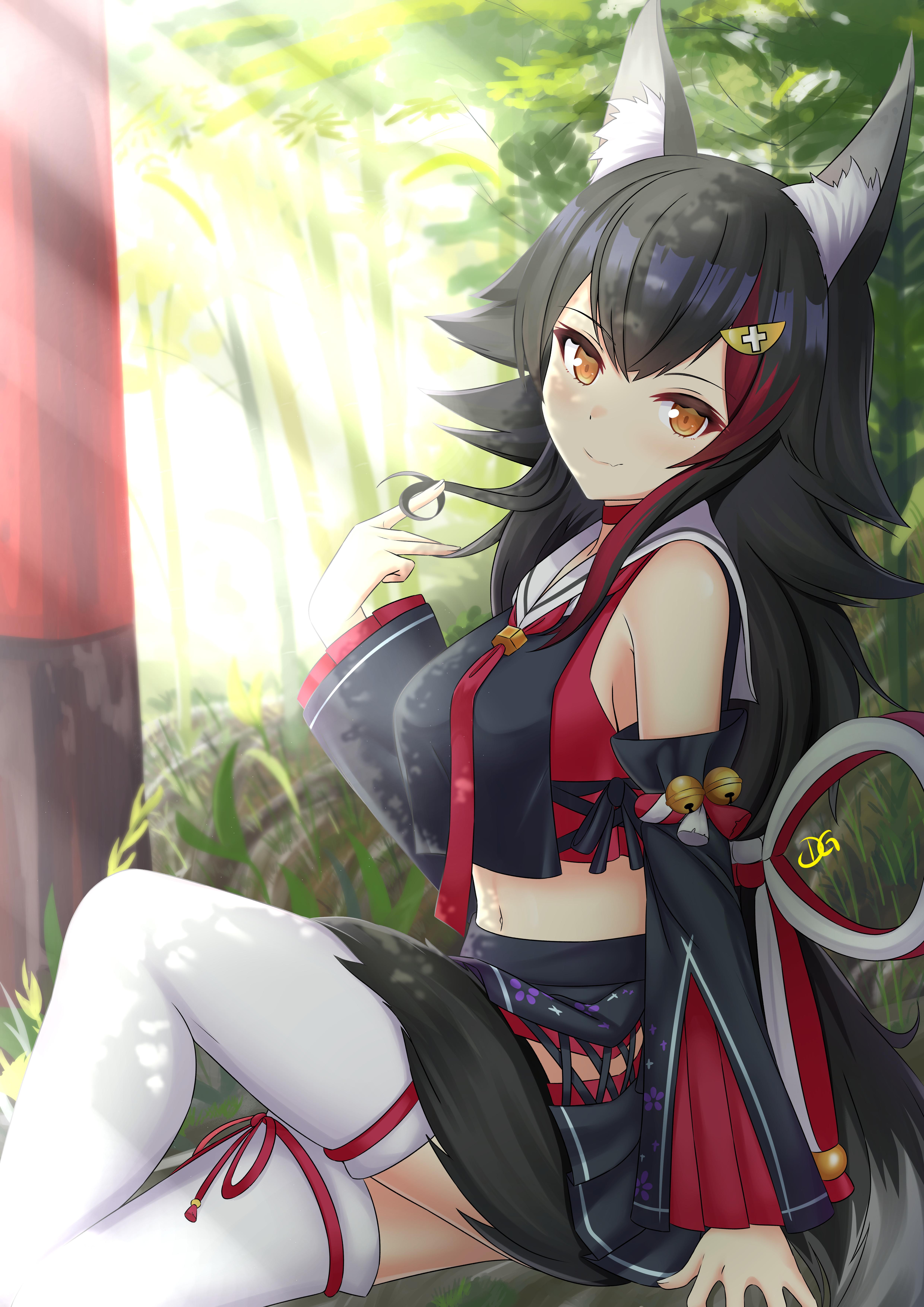 4961x7016 Ookami Mio Channel Anime Image Board