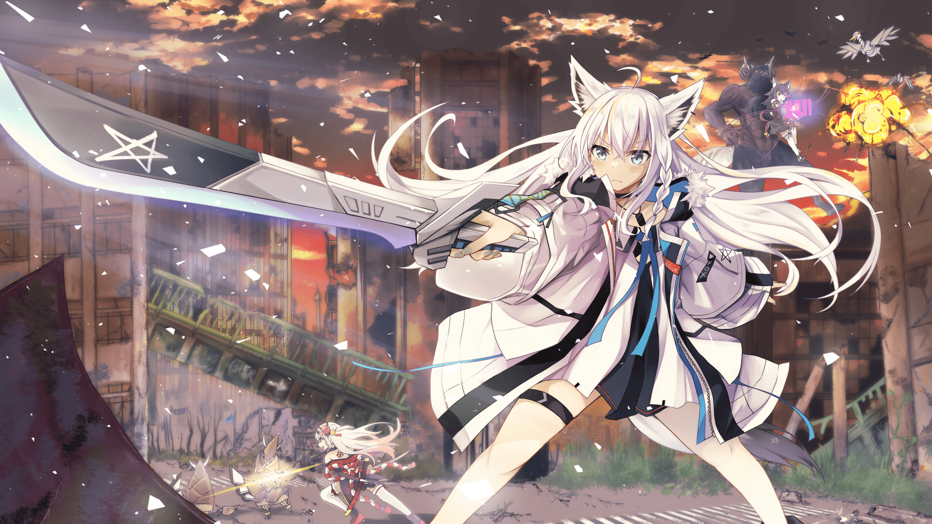 1920x1080 Ookami Mio HD Wallpaper and Background Image